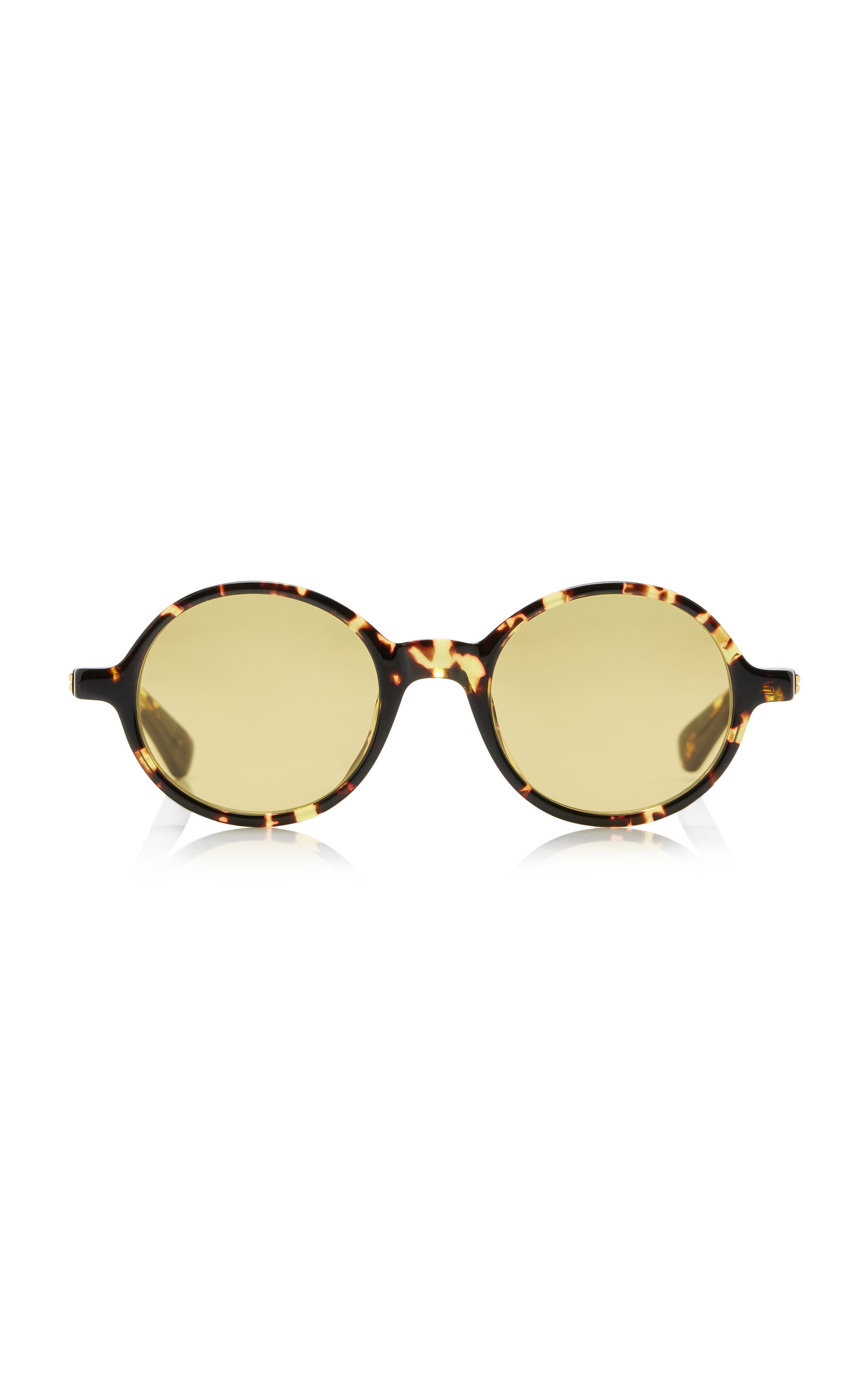 Bottega Veneta Round-frame Acetate Sunglasses In Brown