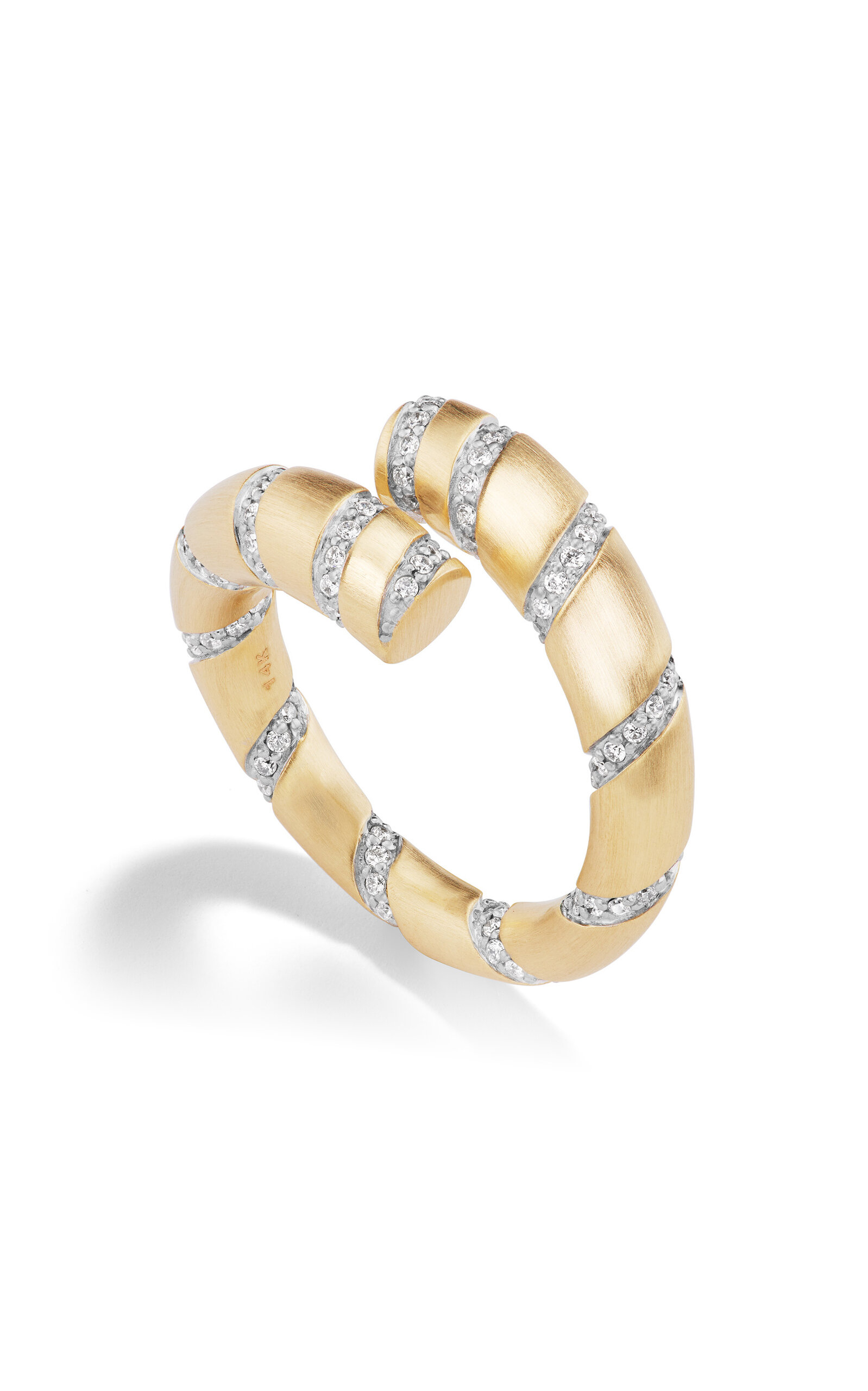 14K Yellow Gold Spiral of Strength Twist Ring