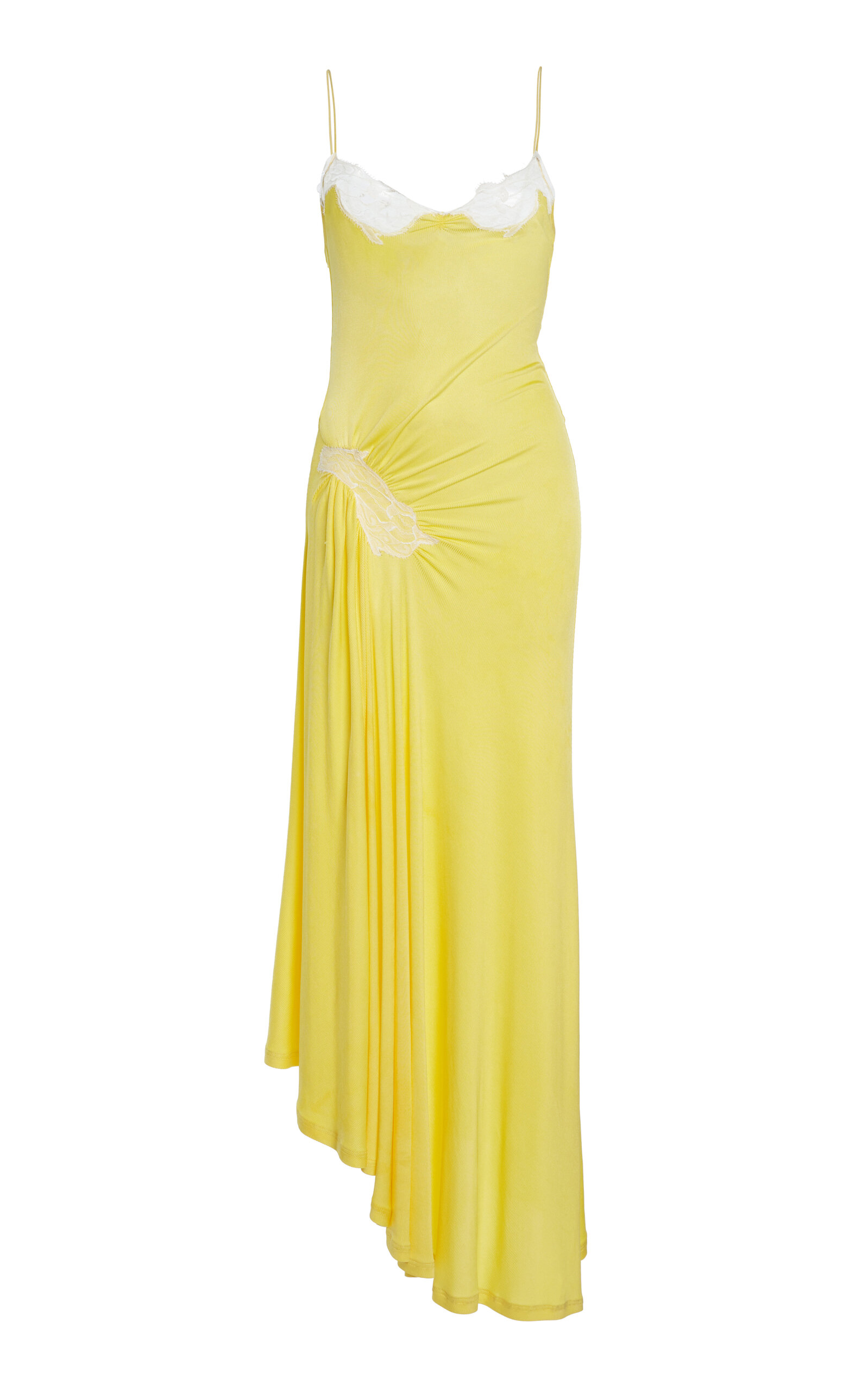 Christopher Esber Delphin Lace-Trimmed Ribbed-Jersey Maxi Cami Dress