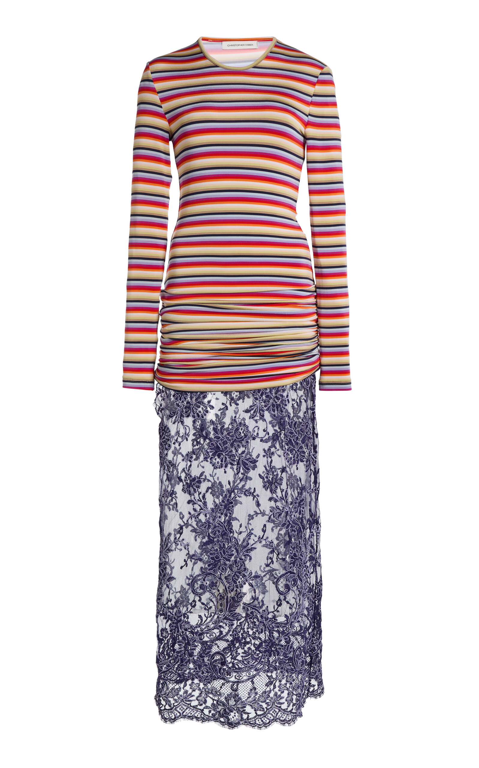 Christopher Esber Calypso Iris Hybrid Maxi Dress
