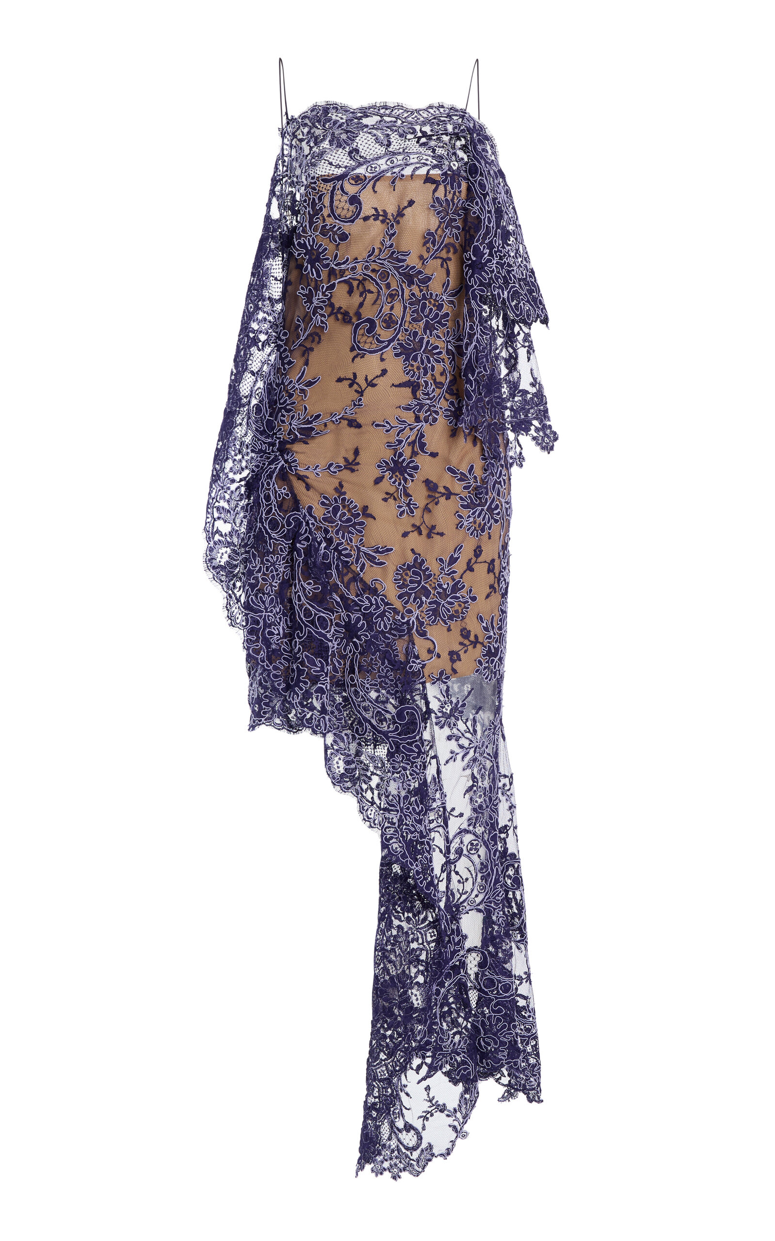 Christopher Esber Iris Floating Lace Suspend Mini Dress