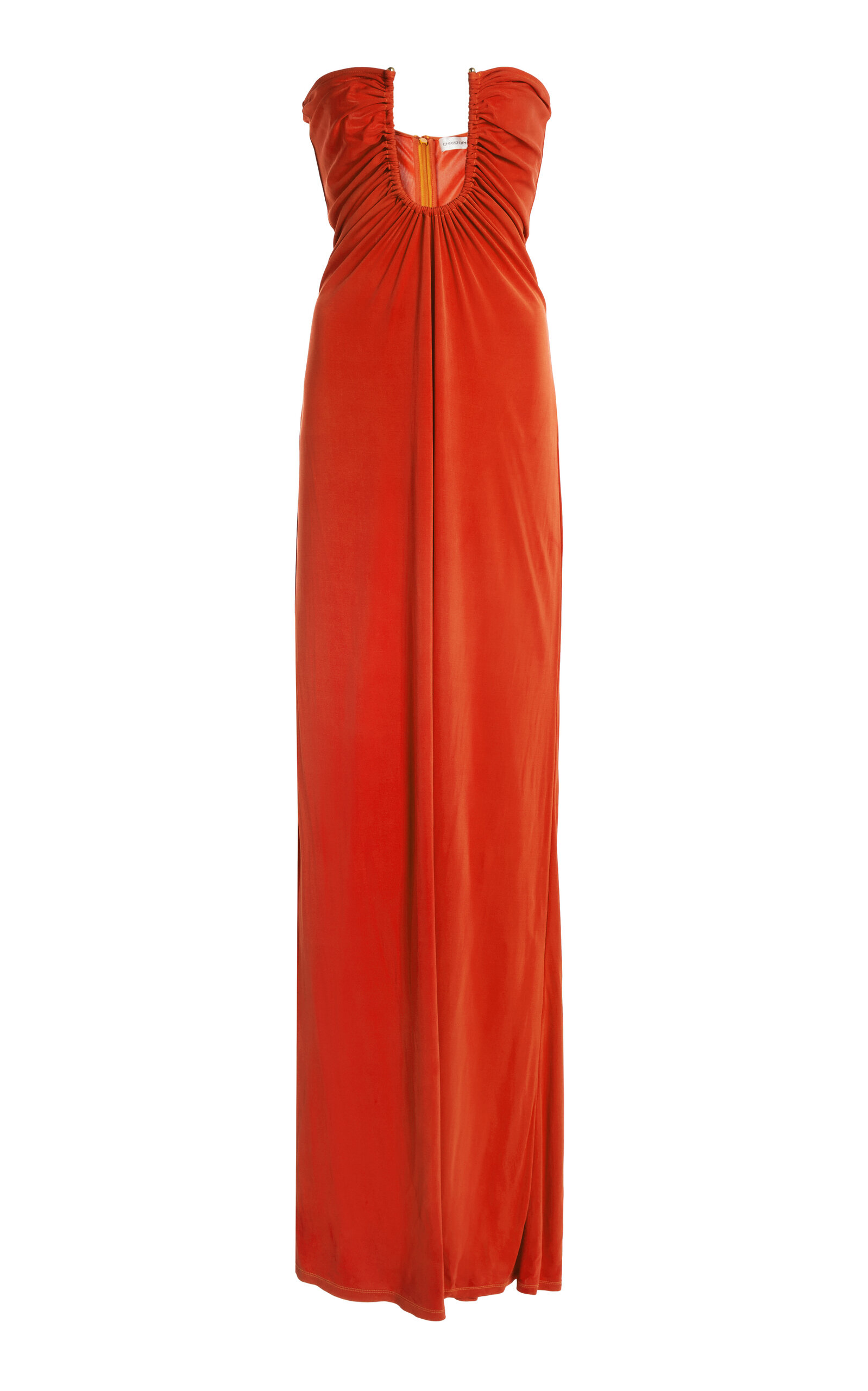 Christopher Esber Arced Palm Jersey Maxi Dress