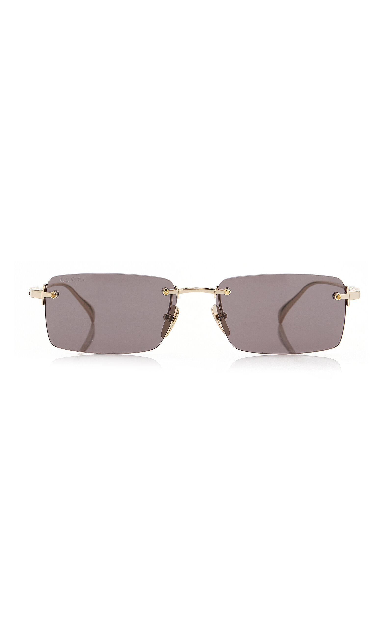Gucci Square-Frame Metal Sunglasses - Moda Operandi