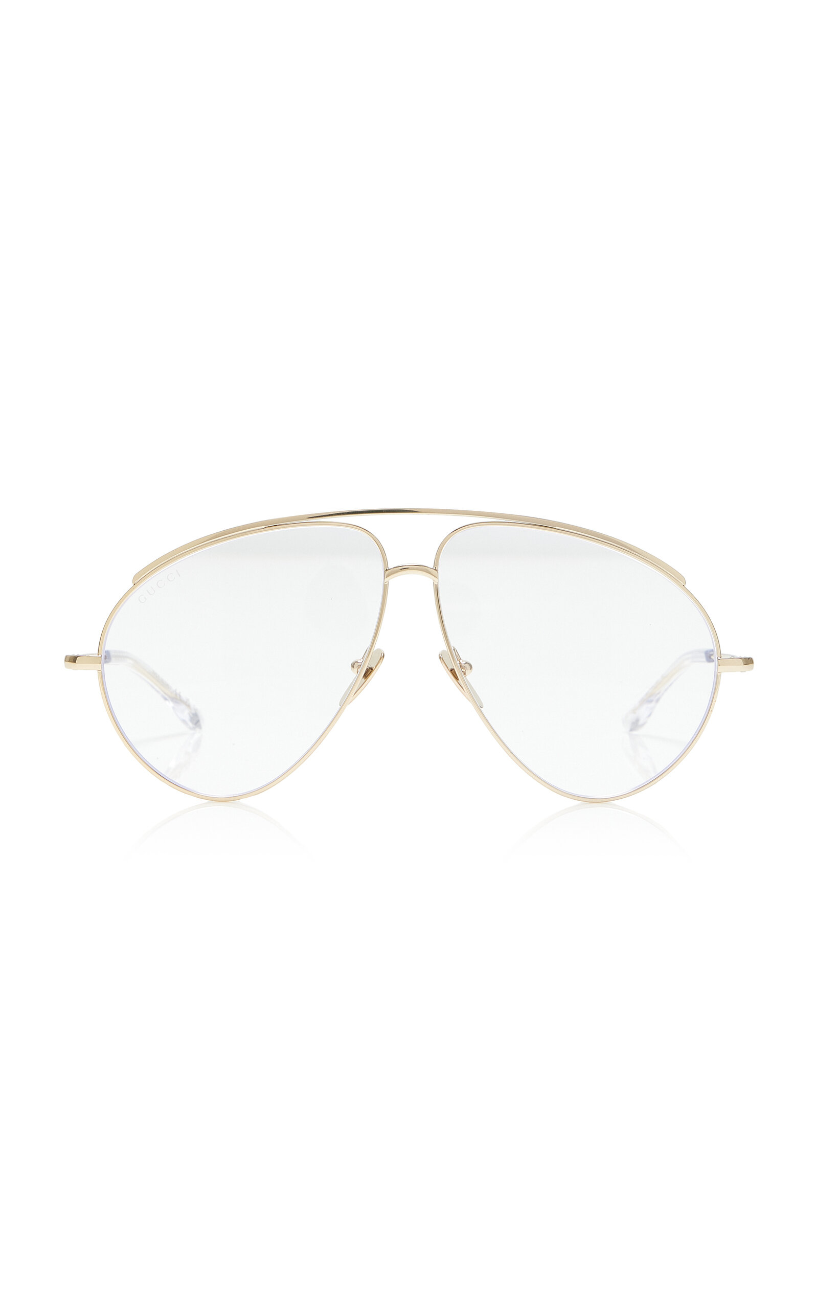 Gucci Aviator-frame Metal Sunglasses In Gold