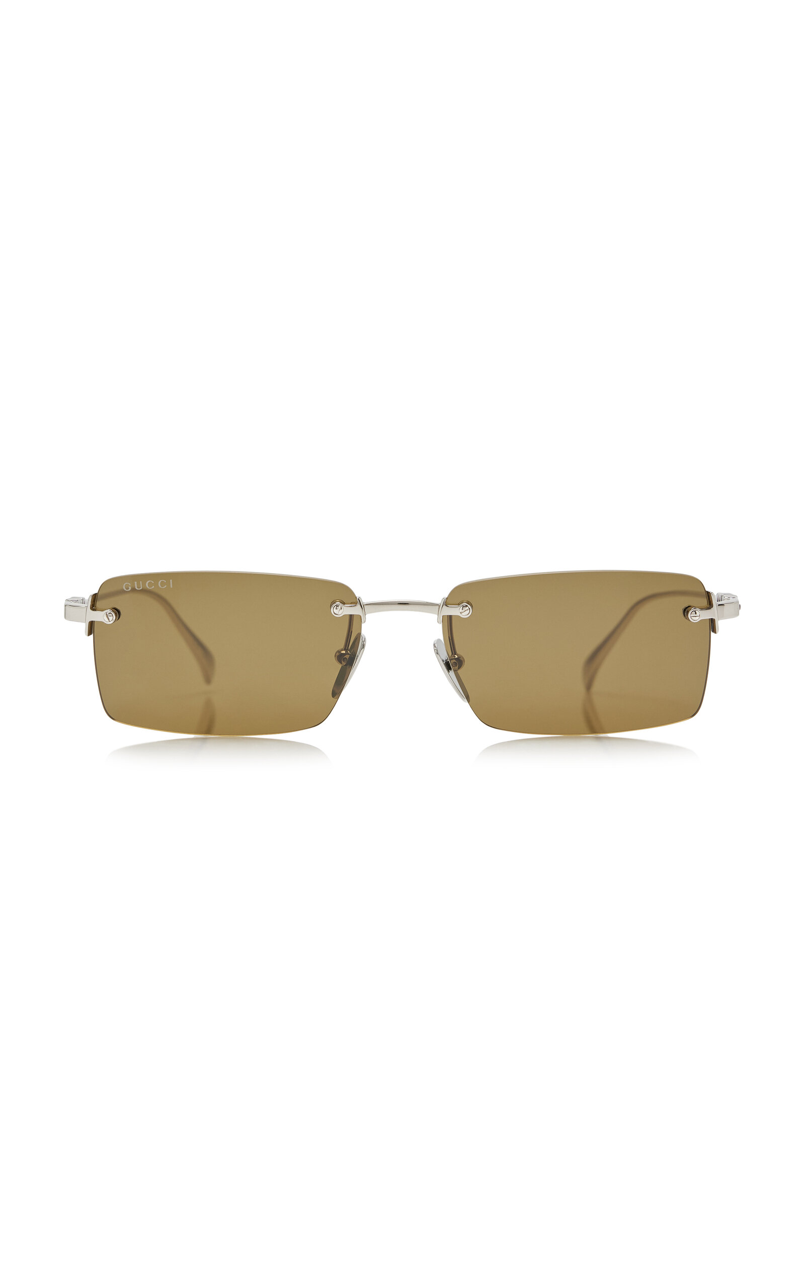 Gucci Square-Frame Metal Sunglasses