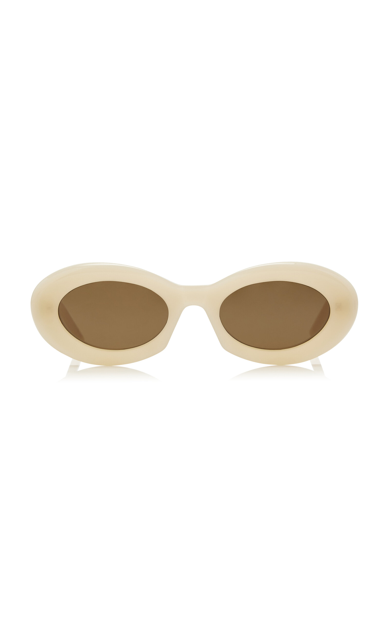 Saint Laurent Round-frame Acetate Sunglasses In Neutral