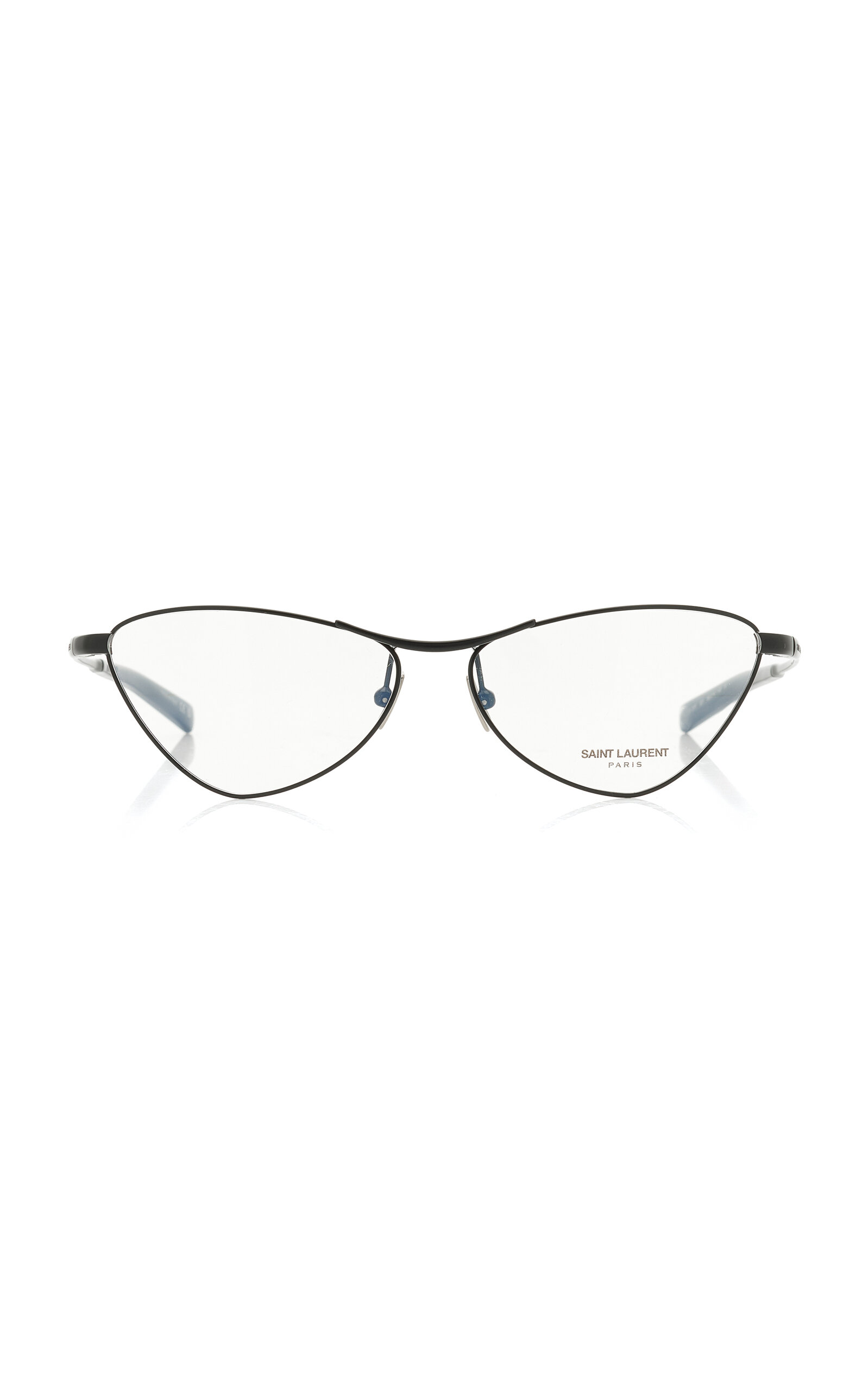 Saint Laurent Cat-eye Metal Glasses In Brown
