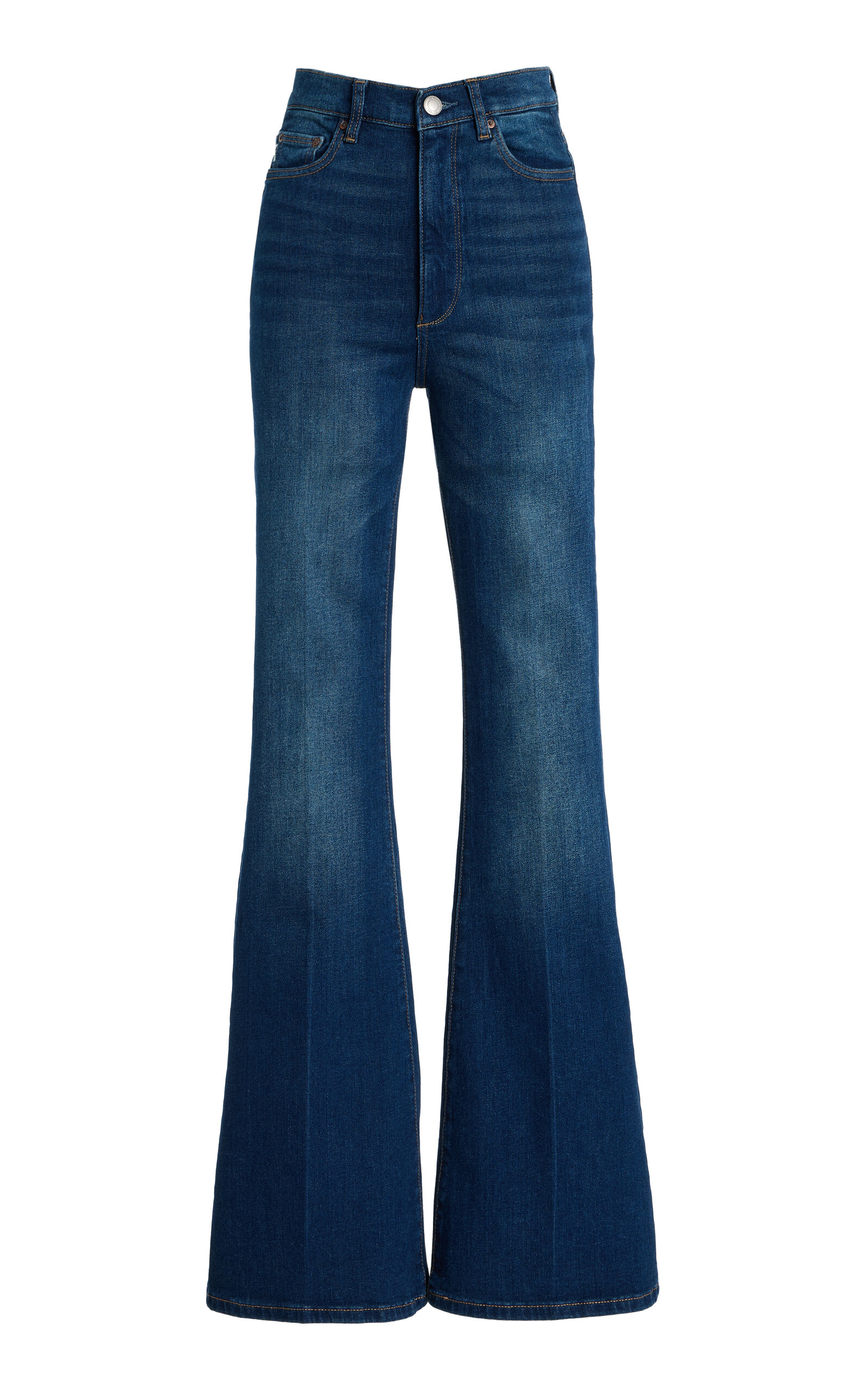 Dl1961 Rachel High-rise Instasculpt Flared Jeans In Blue