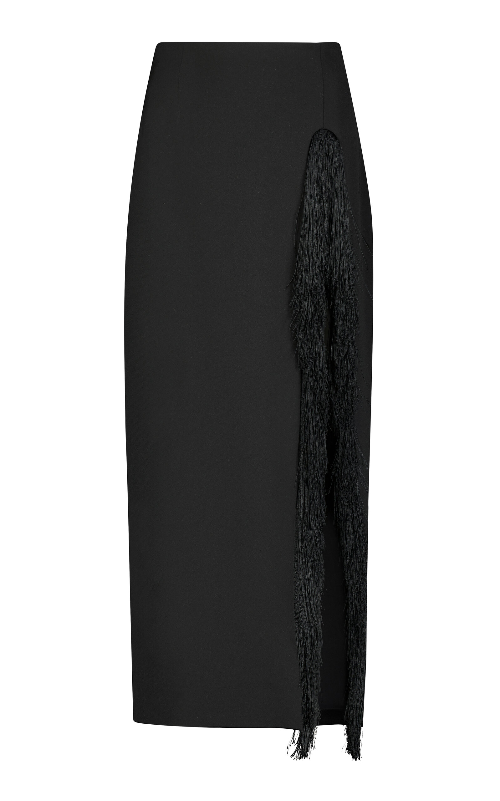 Lela Rose Garden Wool Fringe Detail Pencil Skirt