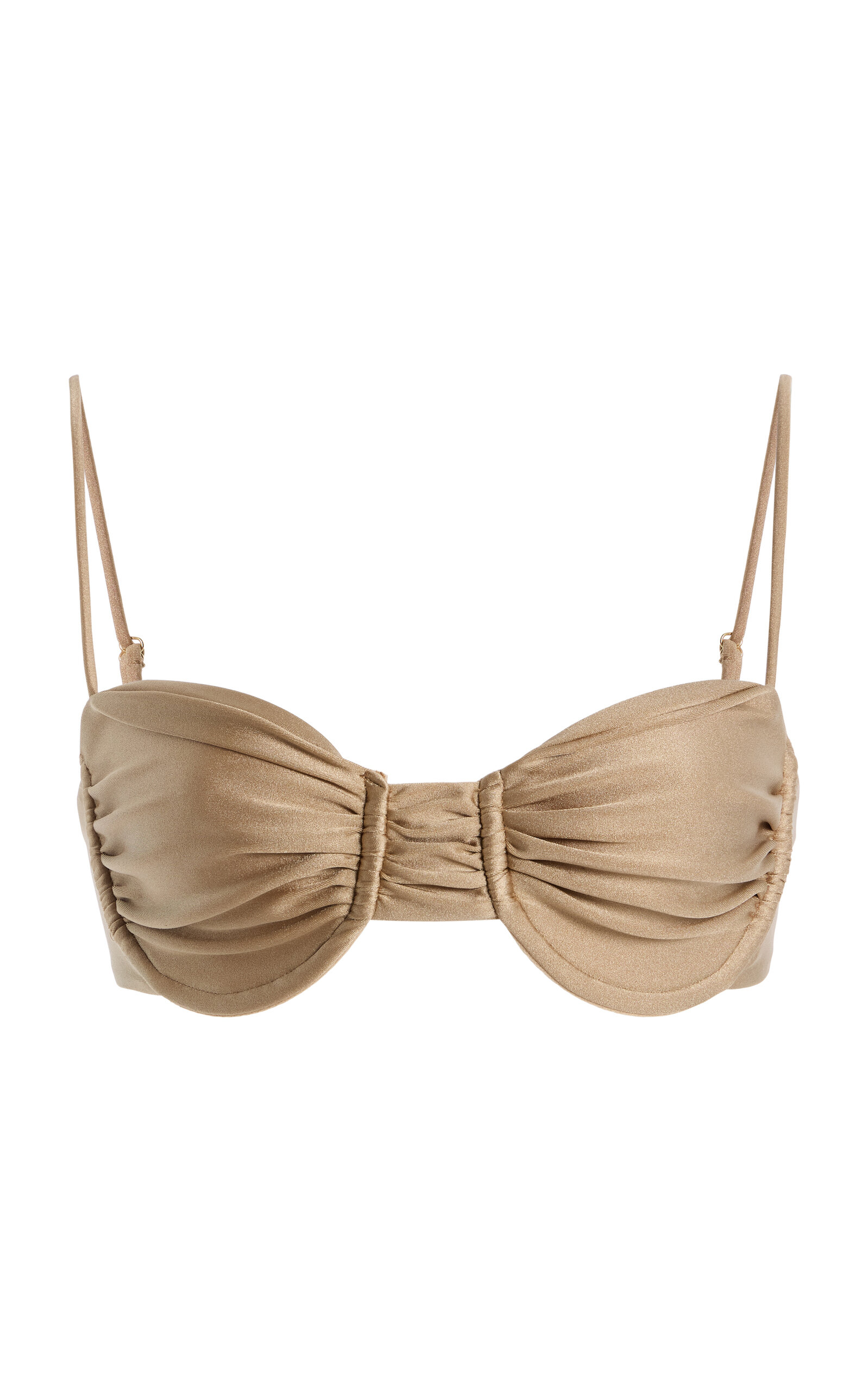 Jade Swim Mia Bikini Top In Brown