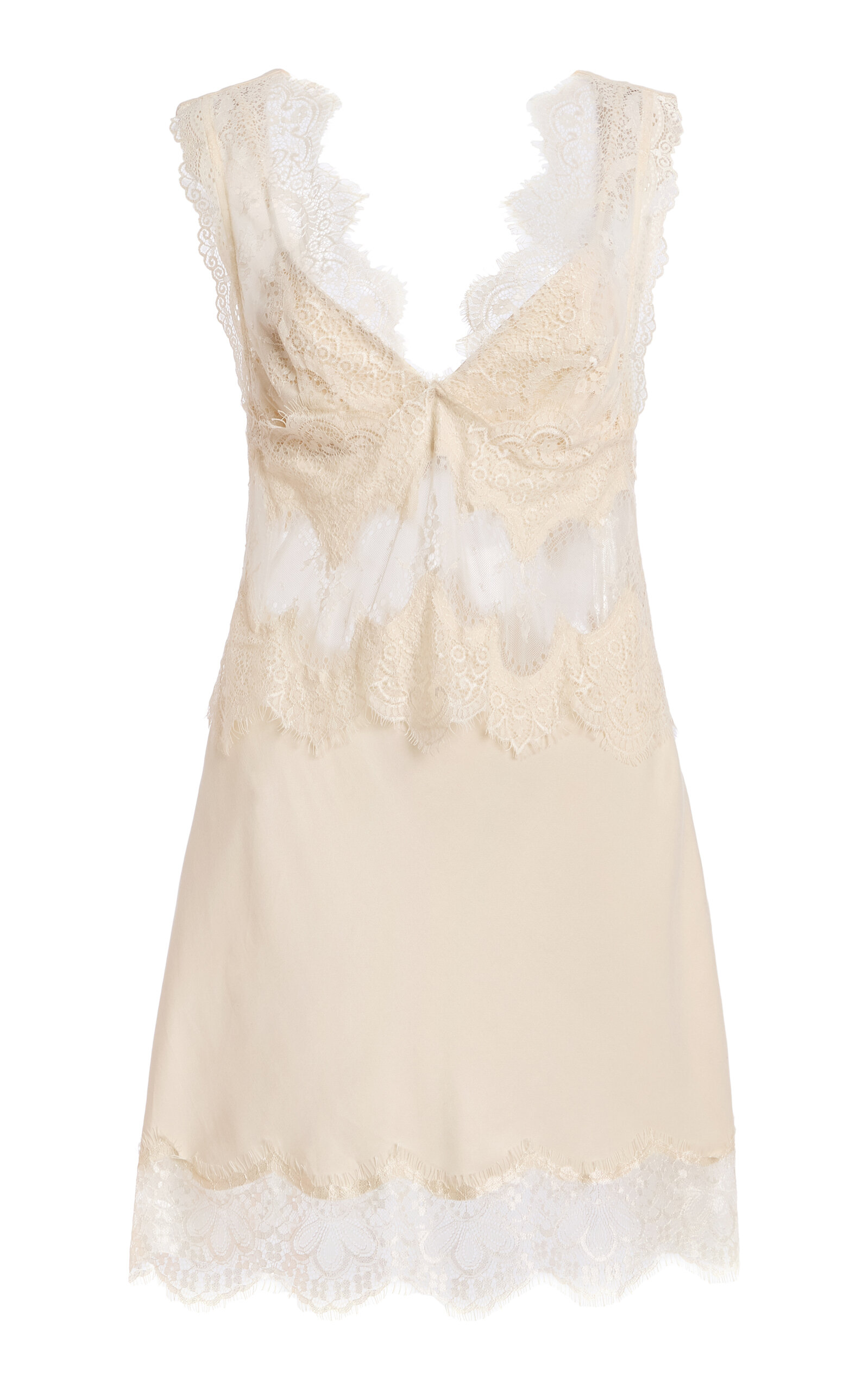 Third Form Visions Lace Mini Dress In White