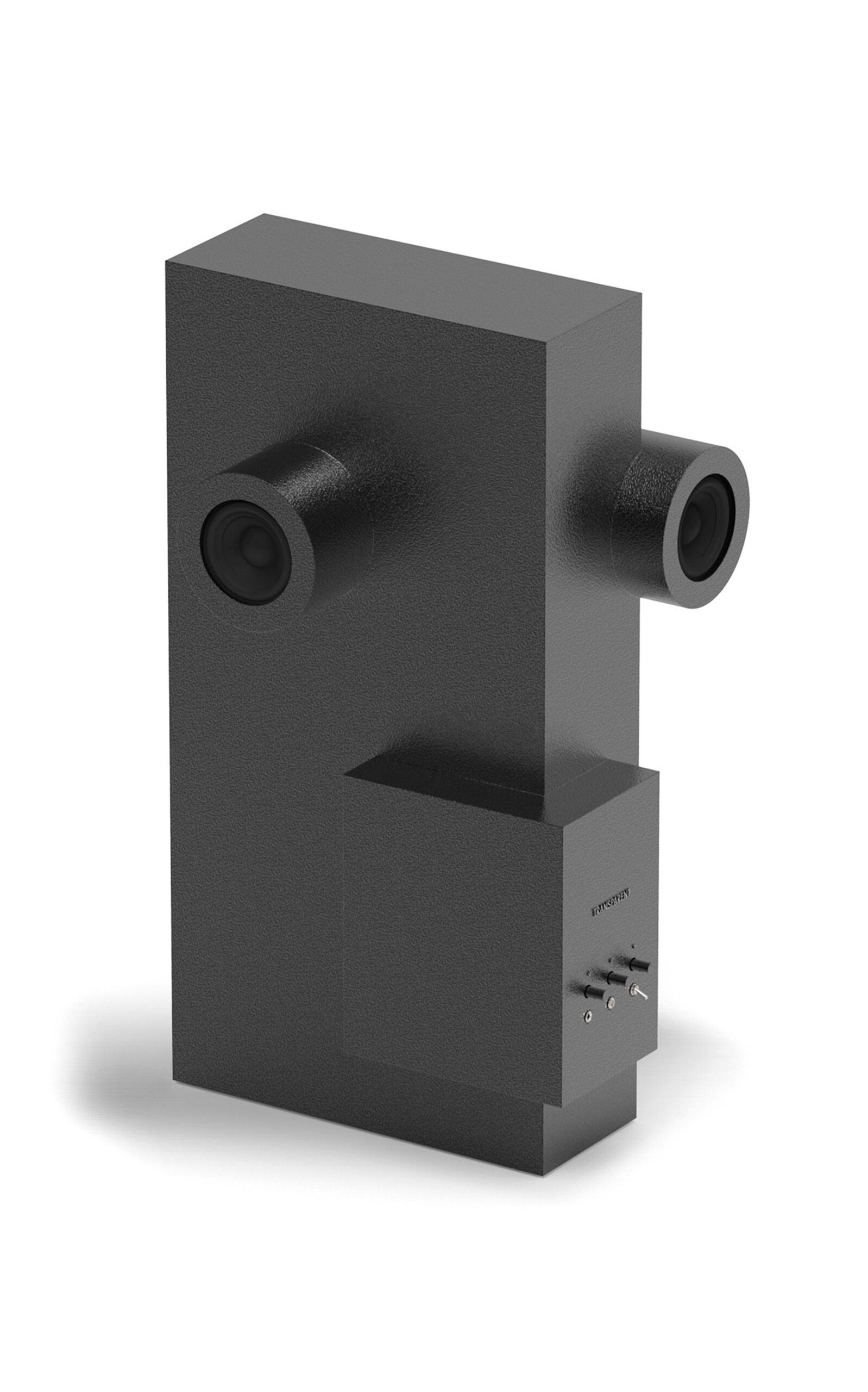 Transparent Brutalist Speaker - Black