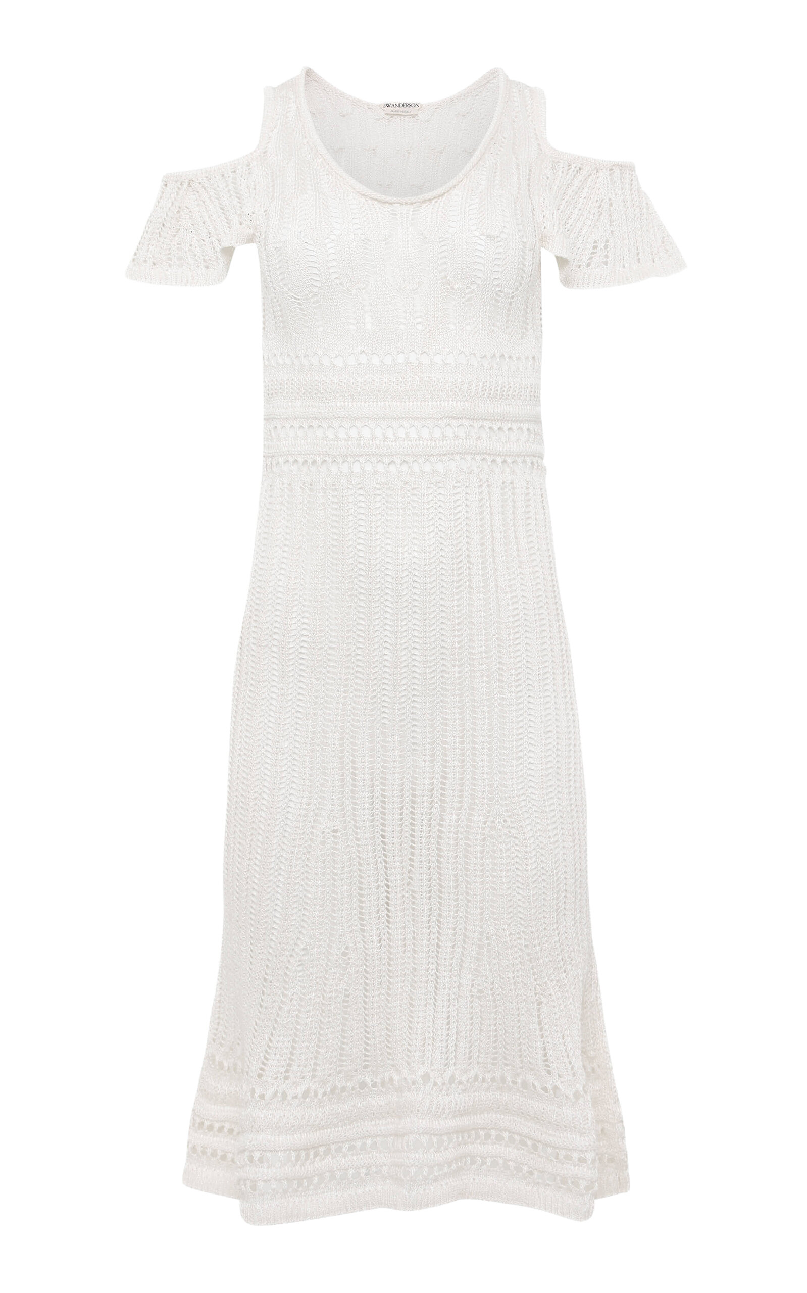 JW Anderson Ruffled Crocheted Midi Dress