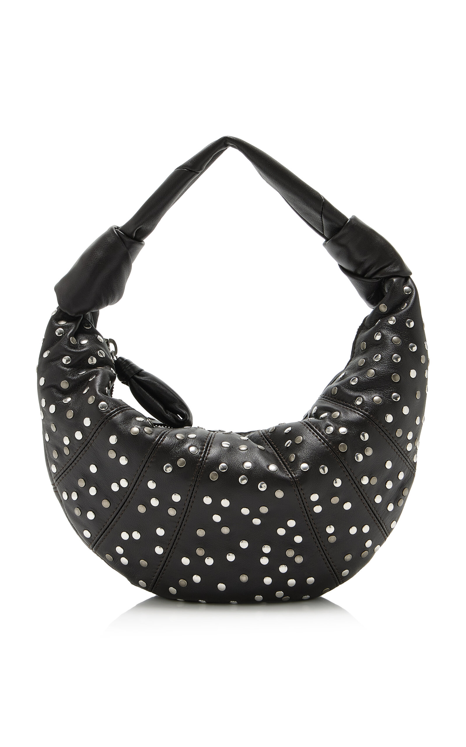 Lemaire Mini Fortune Croissant Studded Leather Hobo Bag