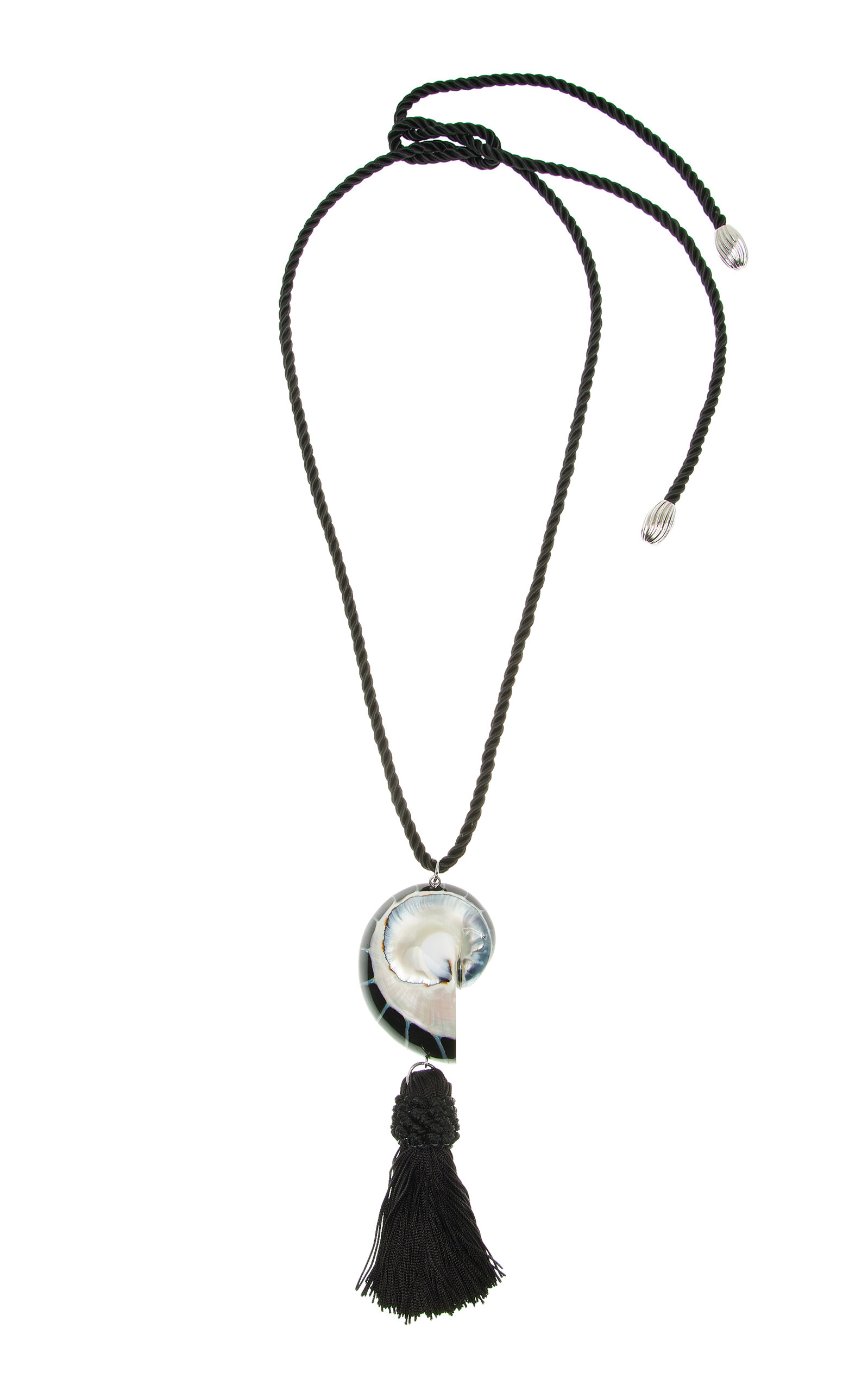 Julietta Nautilus Shell Necklace In Black