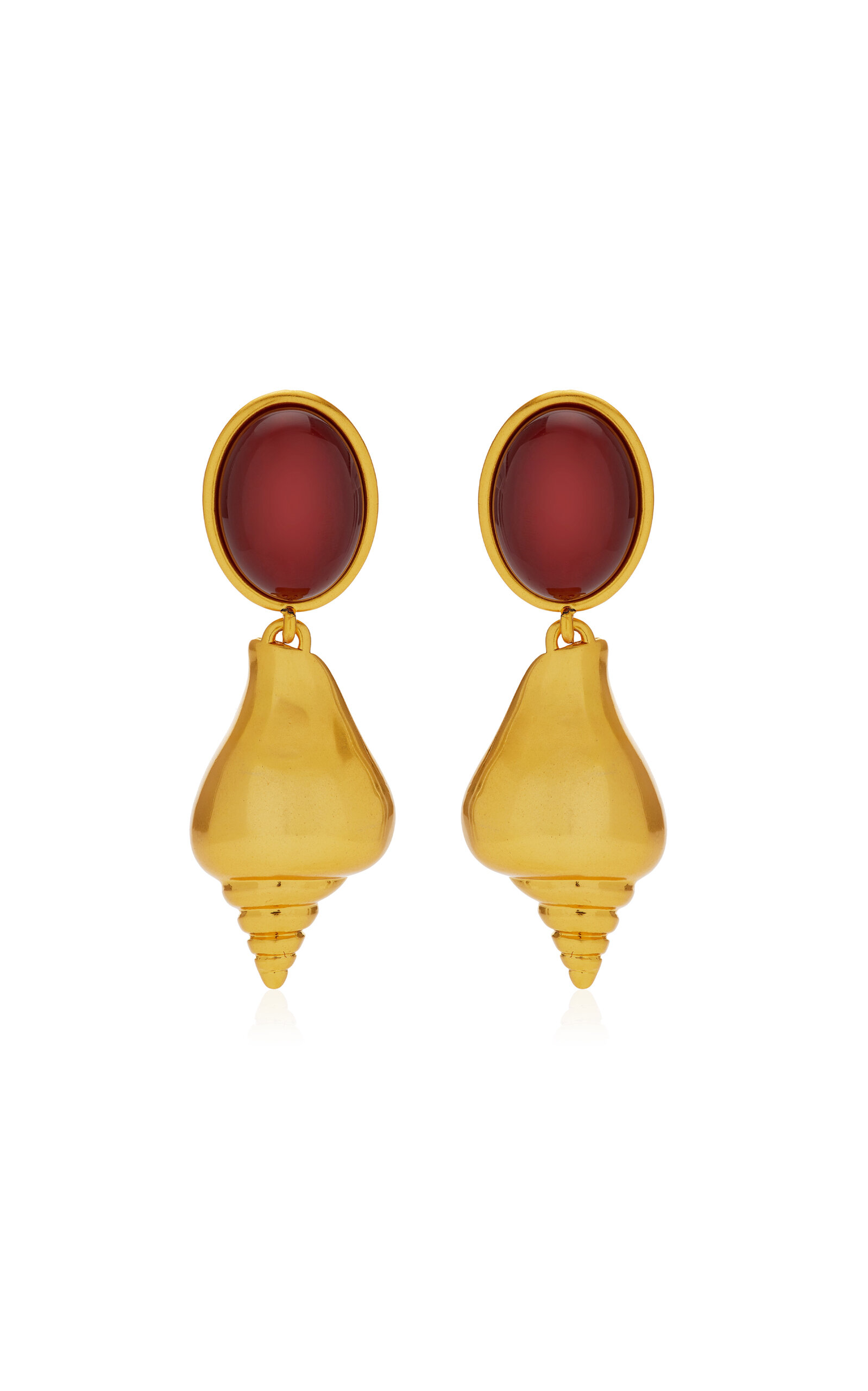 Julietta Ponza 24k Gold-plated Red Carnelian Earrings
