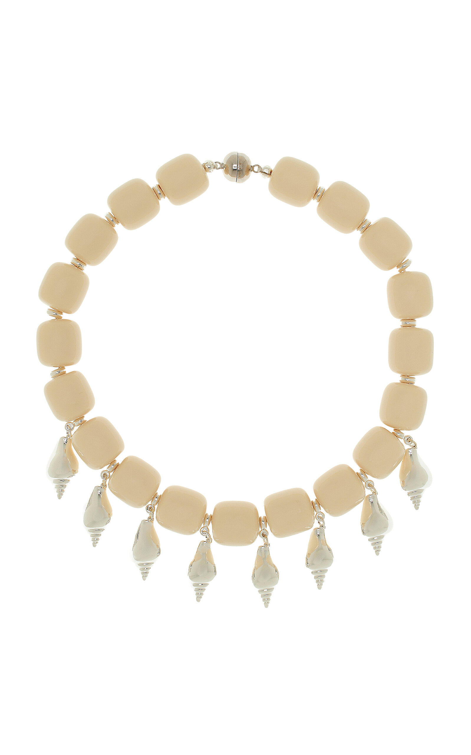 Julietta Odeon Sterling Silver-plated Resin Necklace In Gold