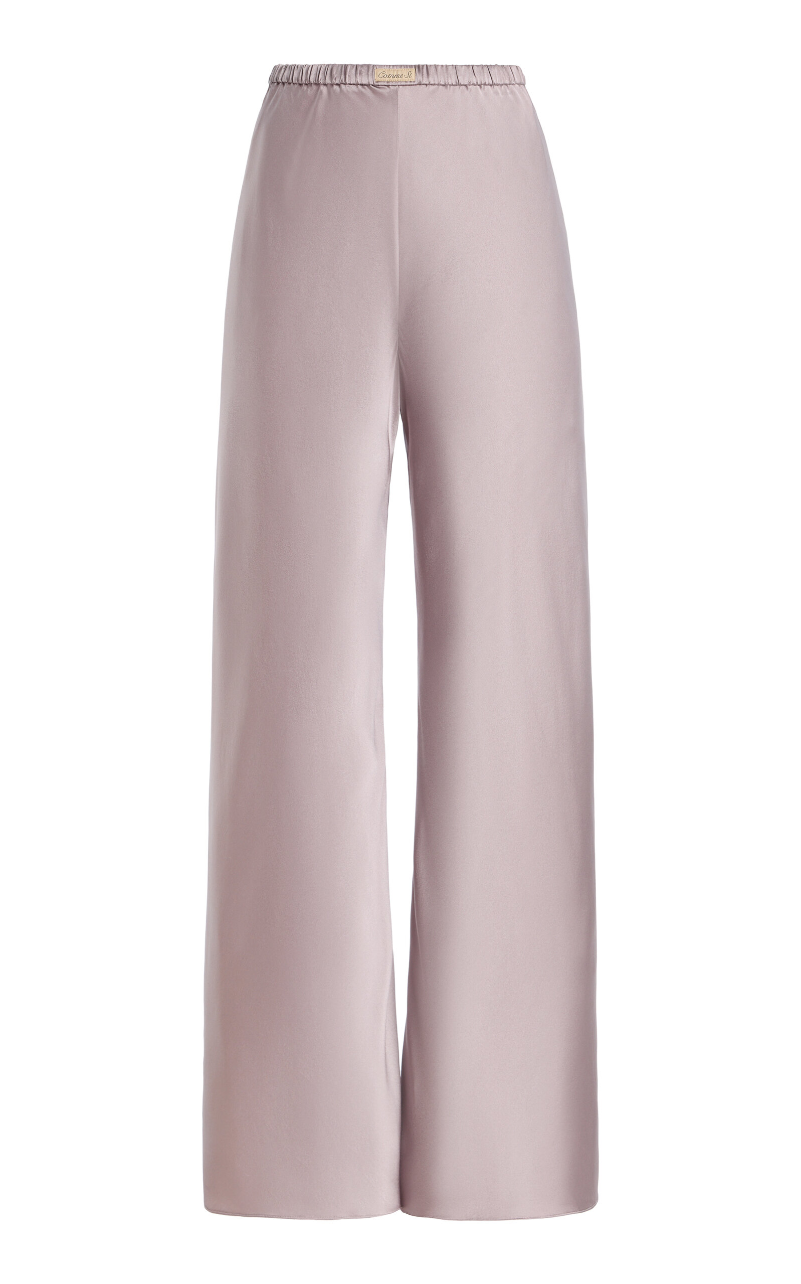 Comme Si The Silk-charmeuse Bias Pants In Pink