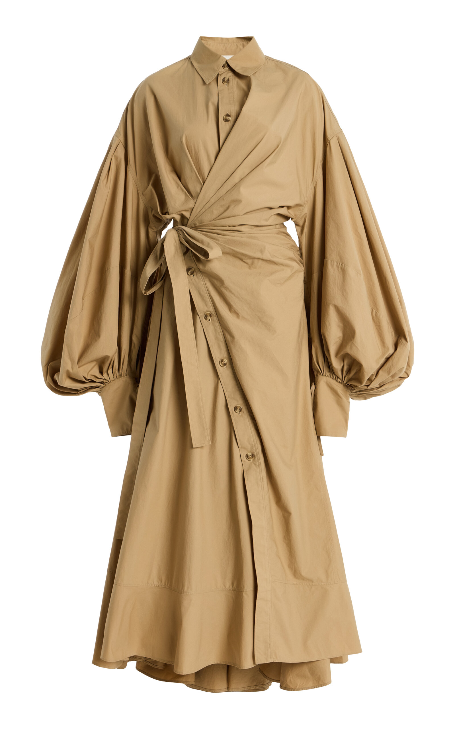 Zimmermann Rebellion Cotton Poplin Midi Dress In Neutral