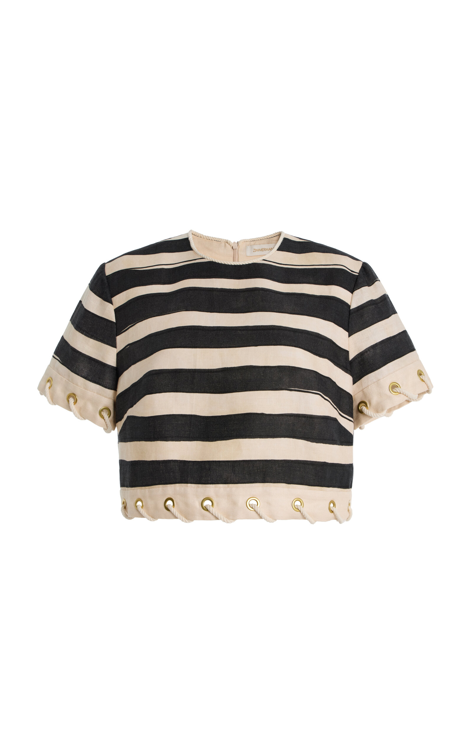 Zimmermann Rebellion Striped Linen Rope Top