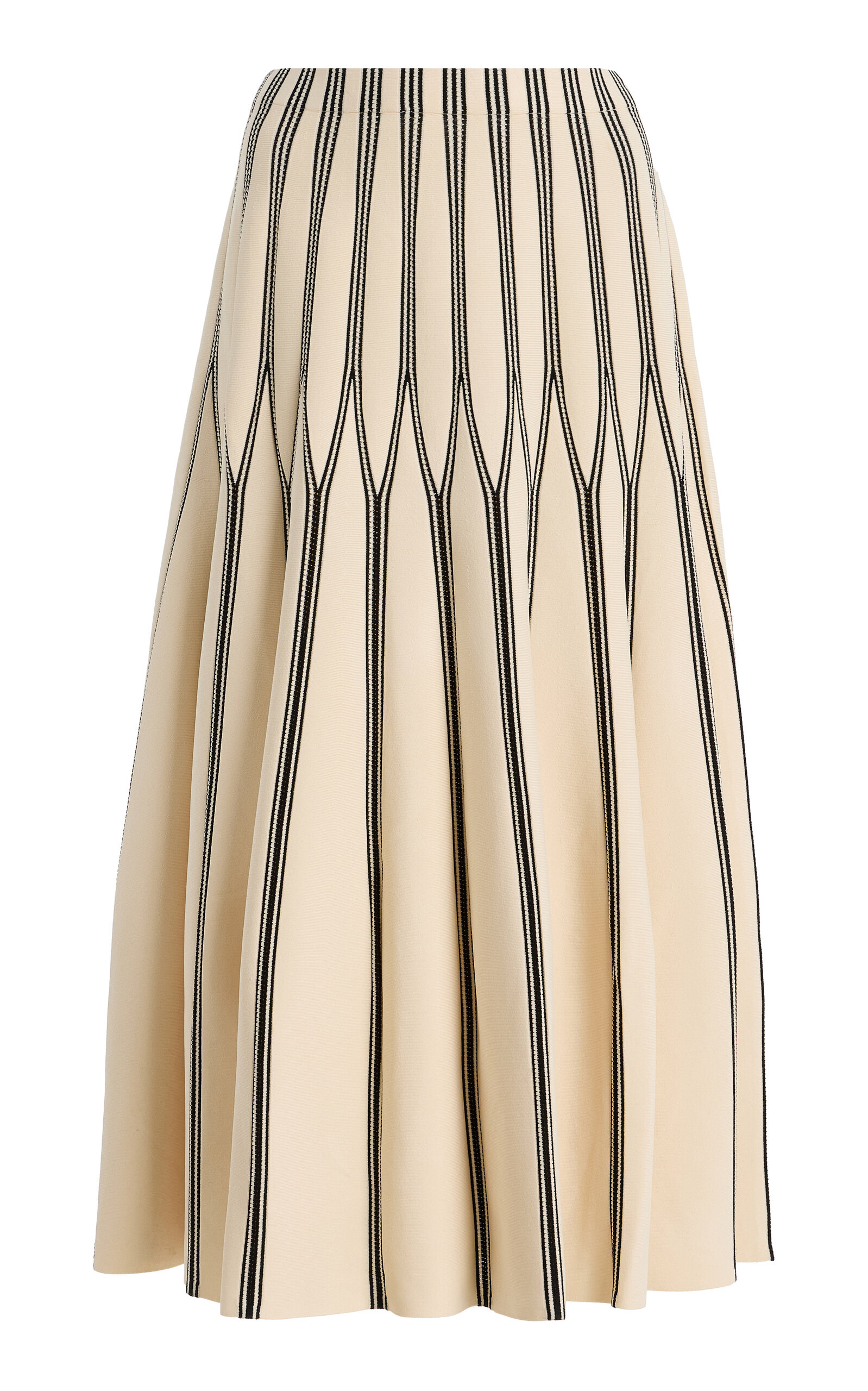 Zimmermann Rebellion Striped Knit Midi Skirt