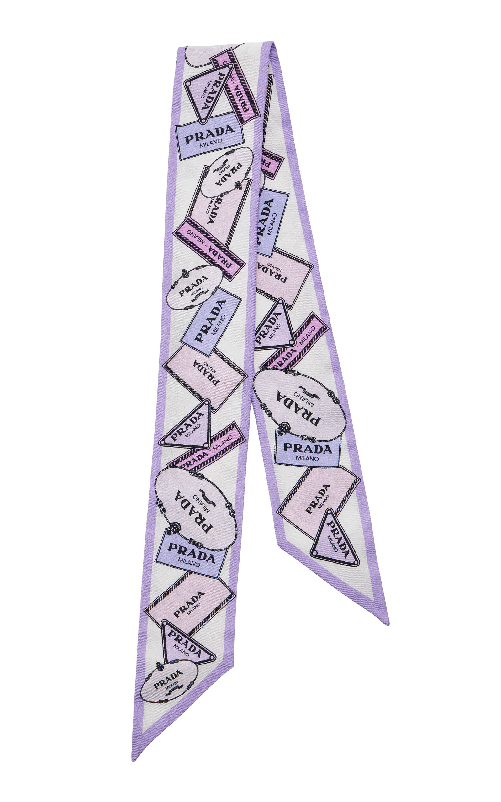 Prada Heritage-Print Silk Twill Scarf