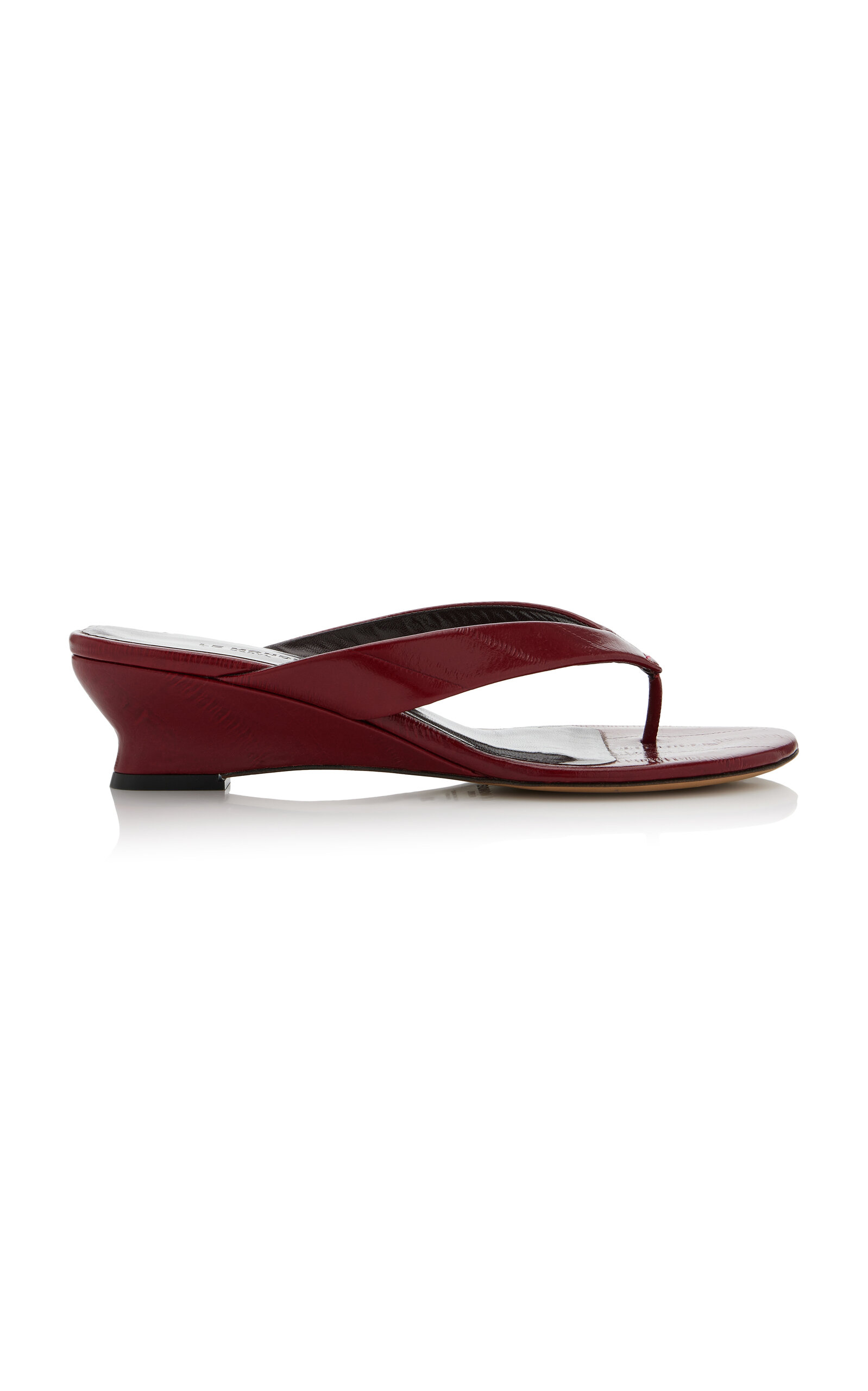 Le Monde Beryl Micro Wedge Leather Thong Sandals