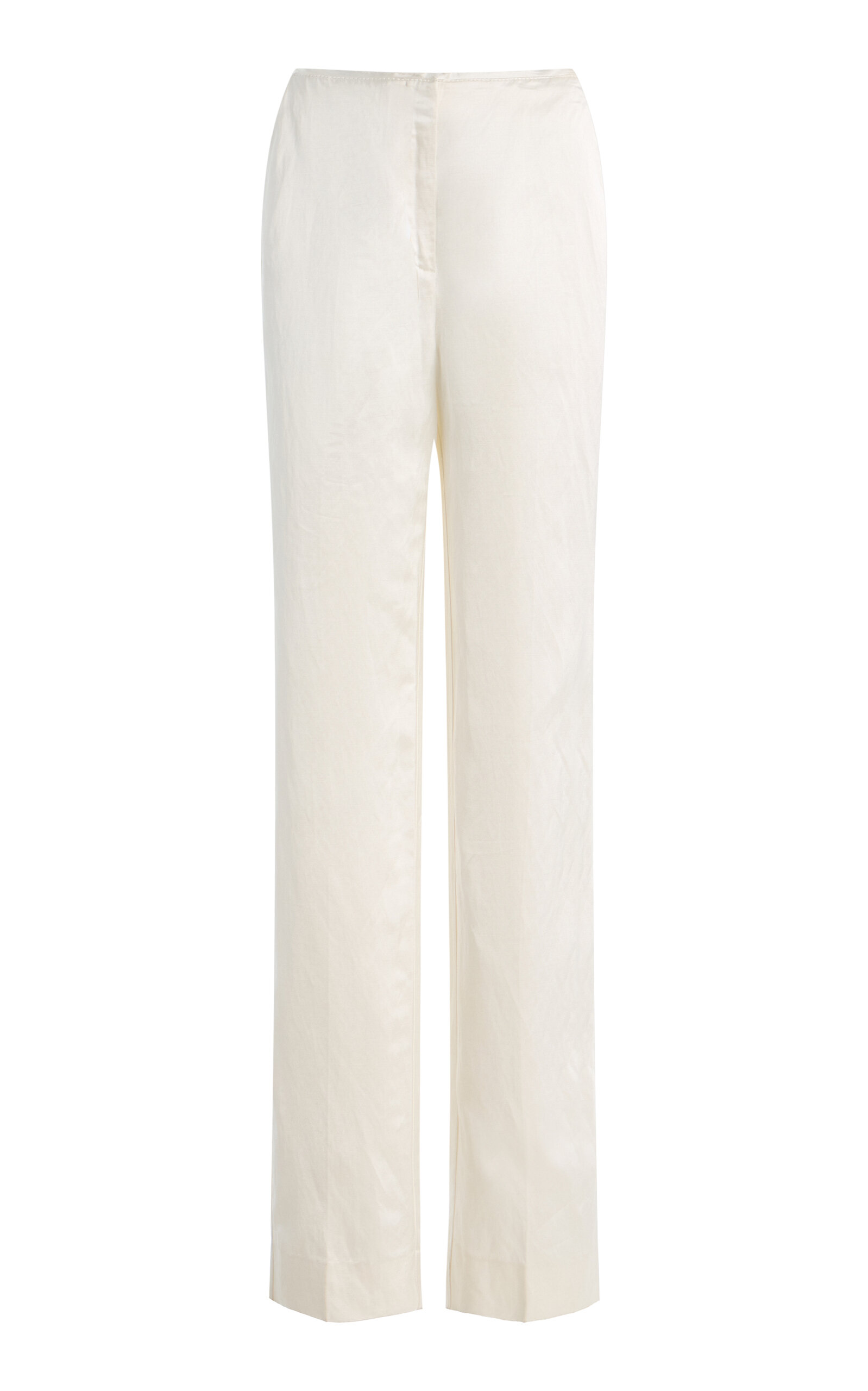 Toteme Raw-Hem Crepe Straight-Leg Pants