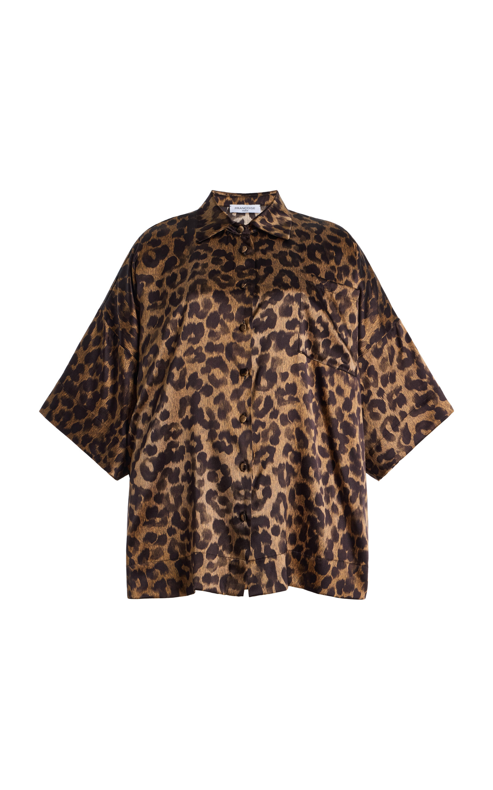 FRANÇOISE Zaoua Leopard Silk Shirt