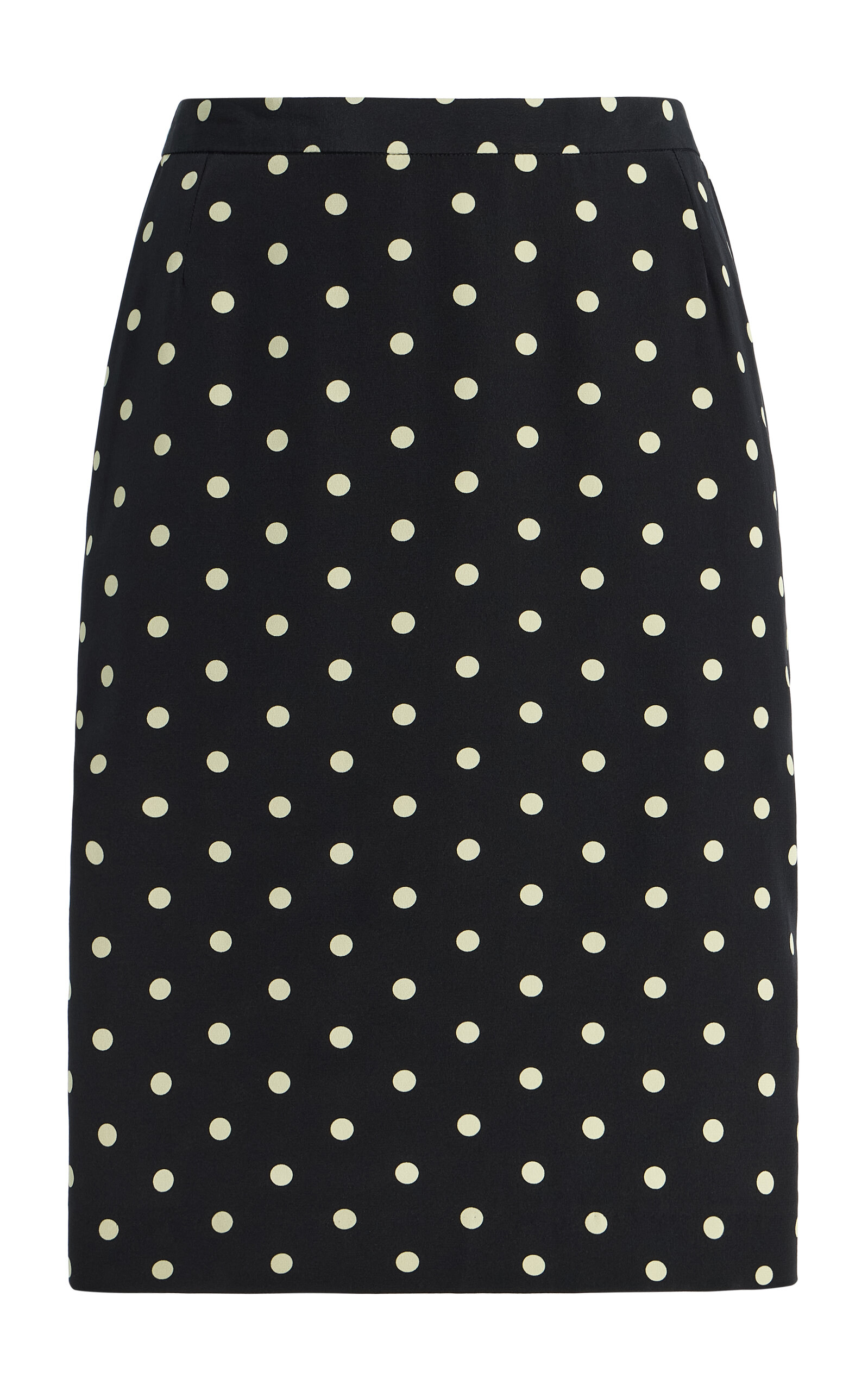 FRANÇOISE Poppy Polka-Dot Silk Midi Skirt