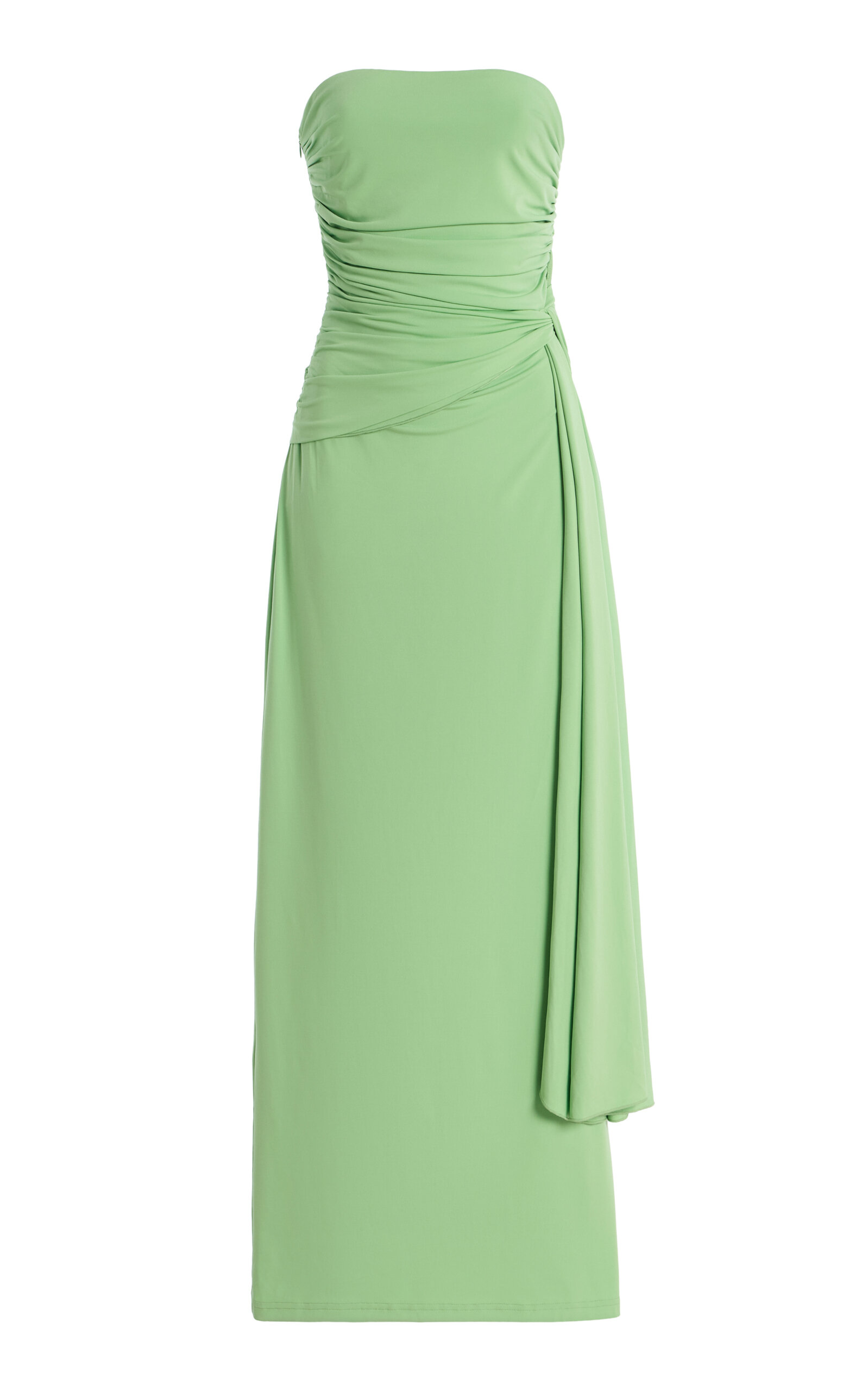 Significant Other Exclusive June Ruched Jersey Maxi Dress In Green