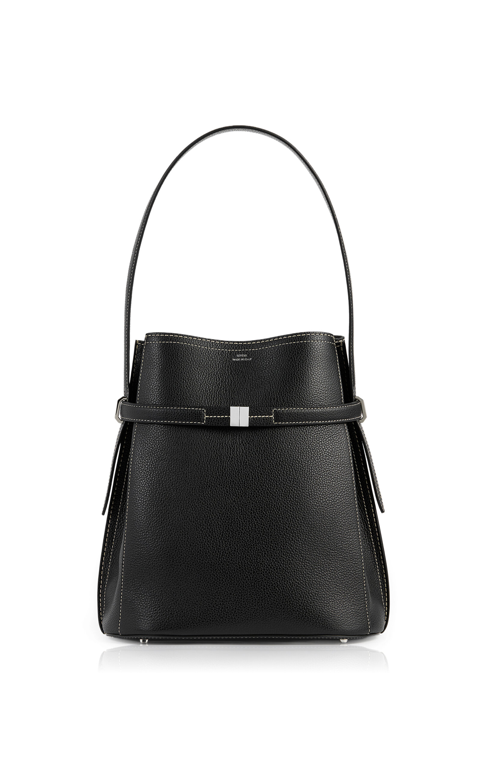 Toteme Belted Leather Bucket Bag - Women's Clothing