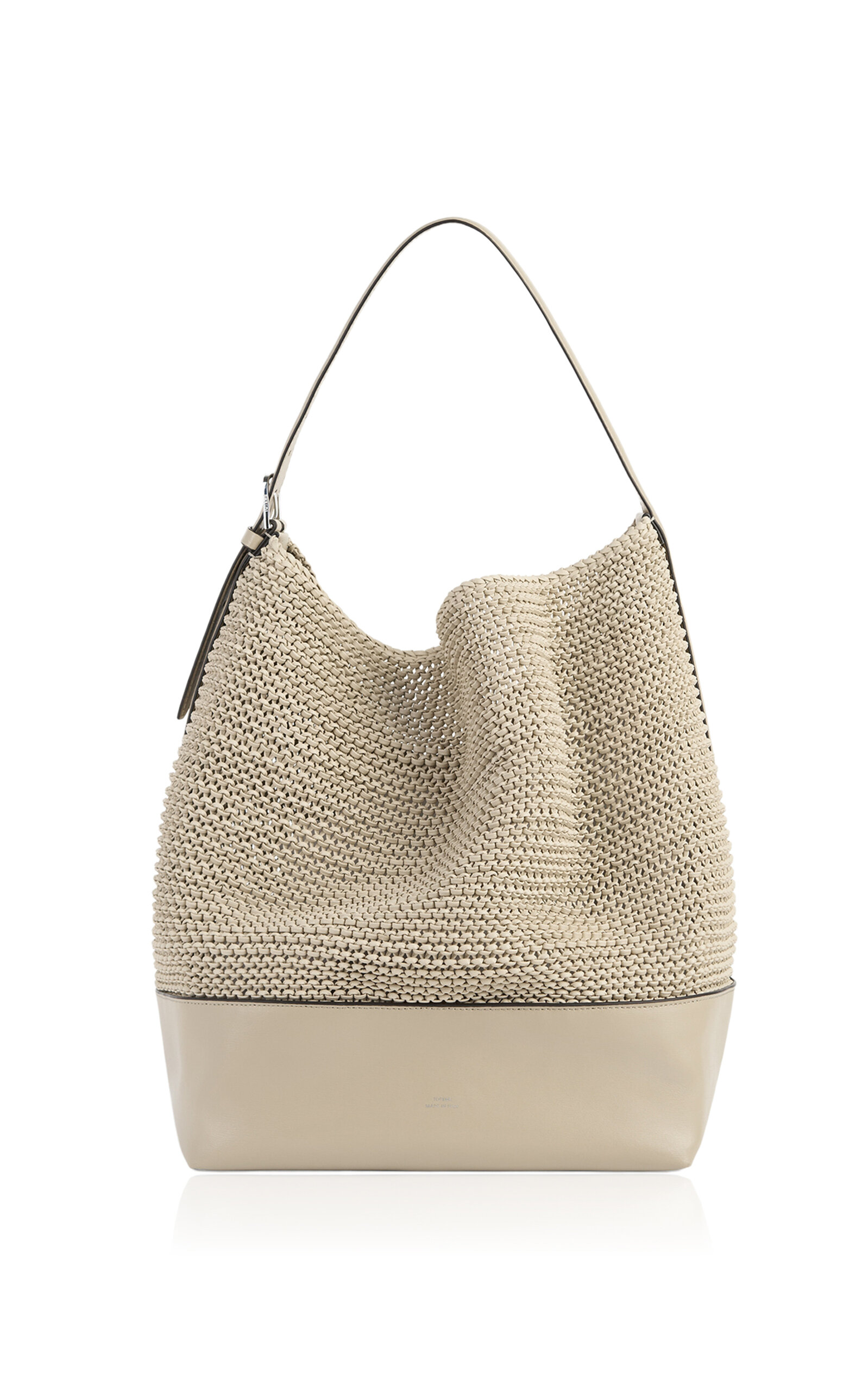 Toteme Belted Woven-Leather Tote Bag