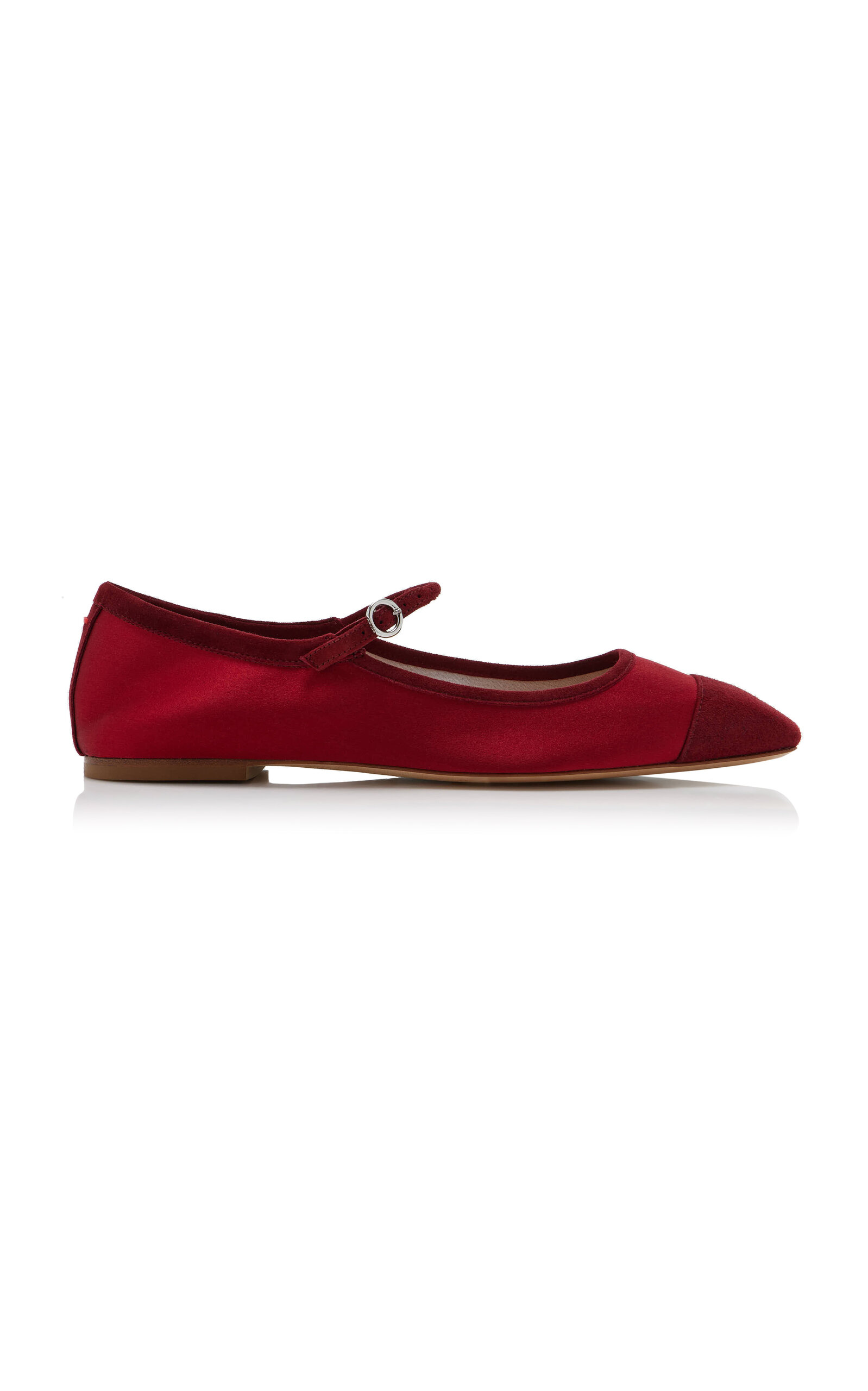 Aeyde Uma Satin Mary-Jane Flats