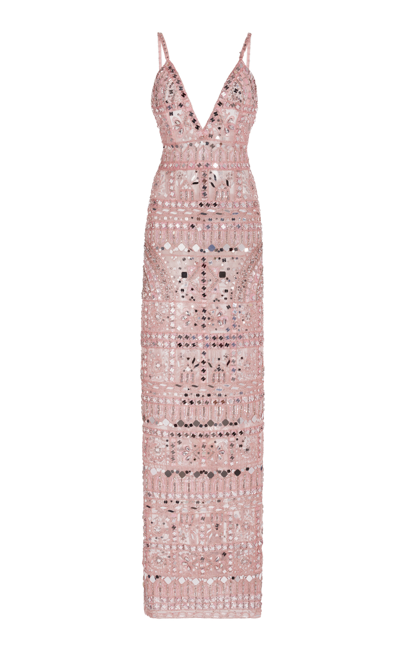 Zuhair Murad Embroidered Maxi Dress In Pink