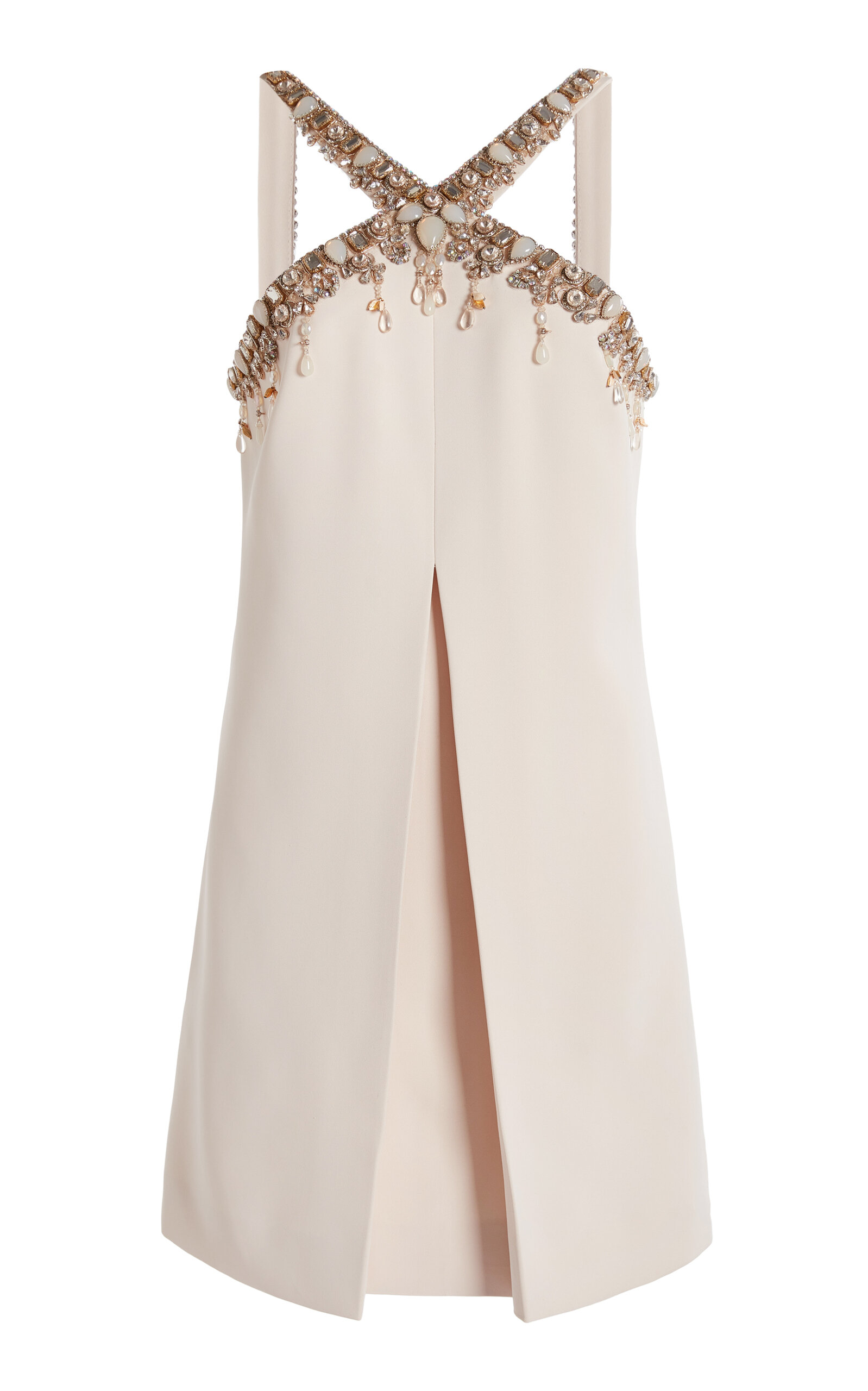 Zuhair Murad Flared Beaded Cady Mini Dress