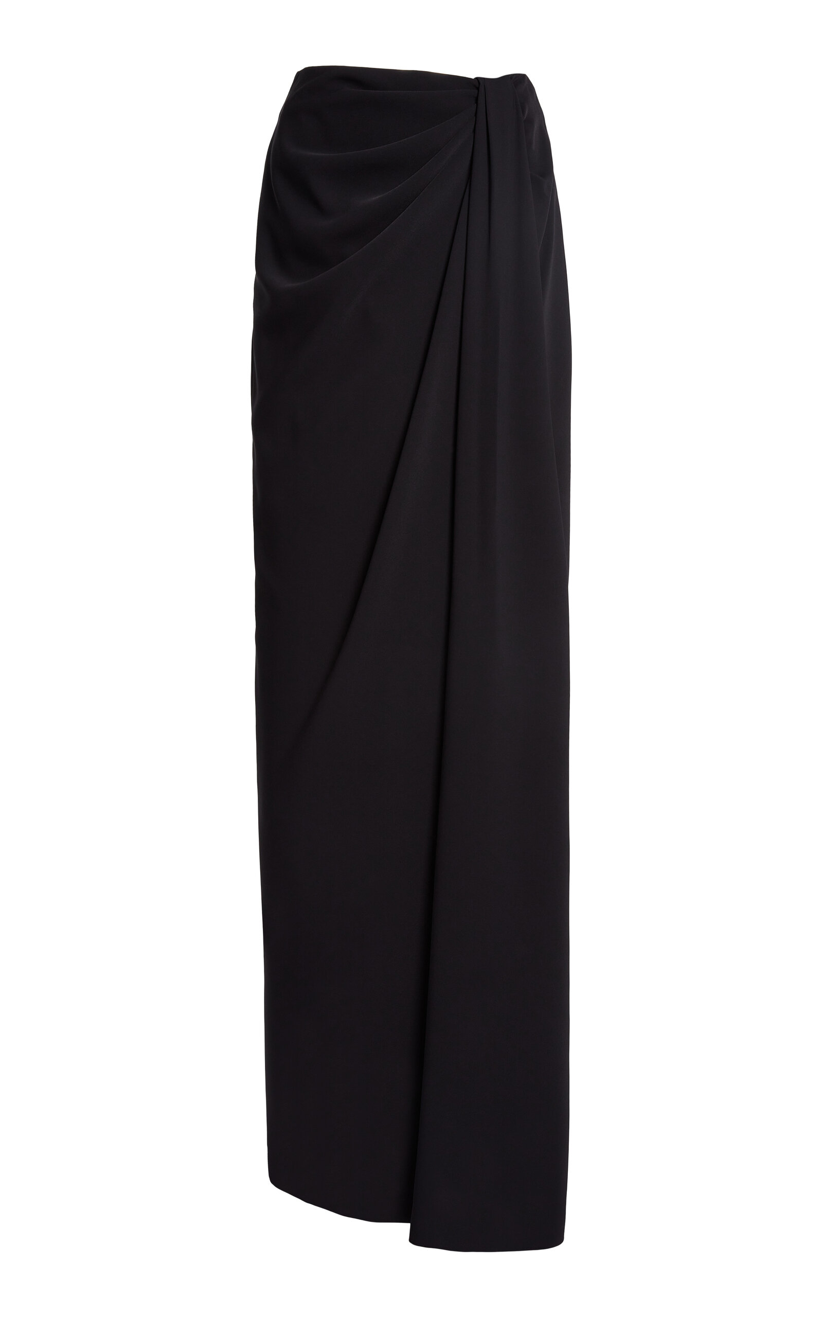 Zuhair Murad Draped Cady Maharaja Maxi Skirt In Black