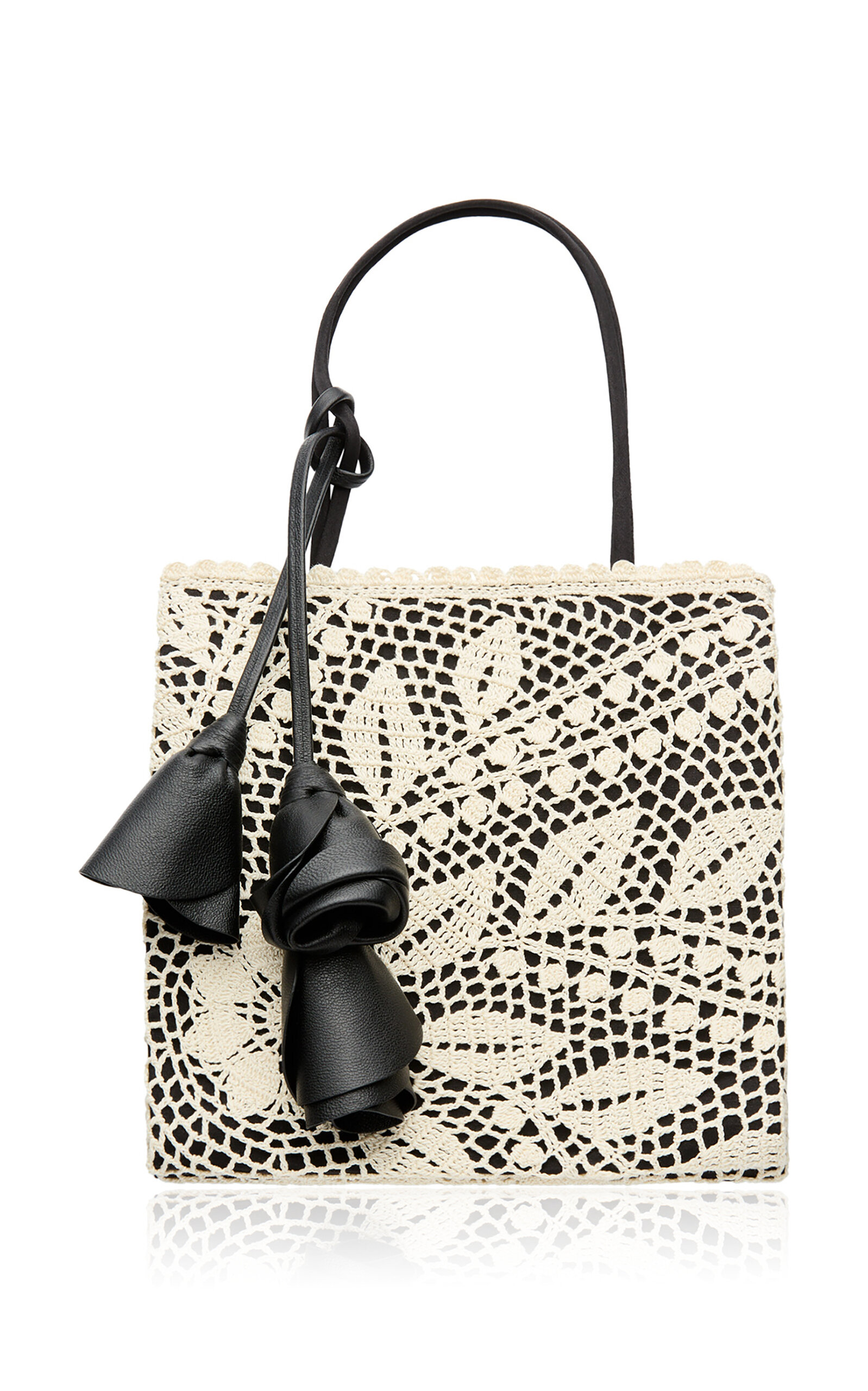 Re26 Julia Bag Lack Satin And Crochet