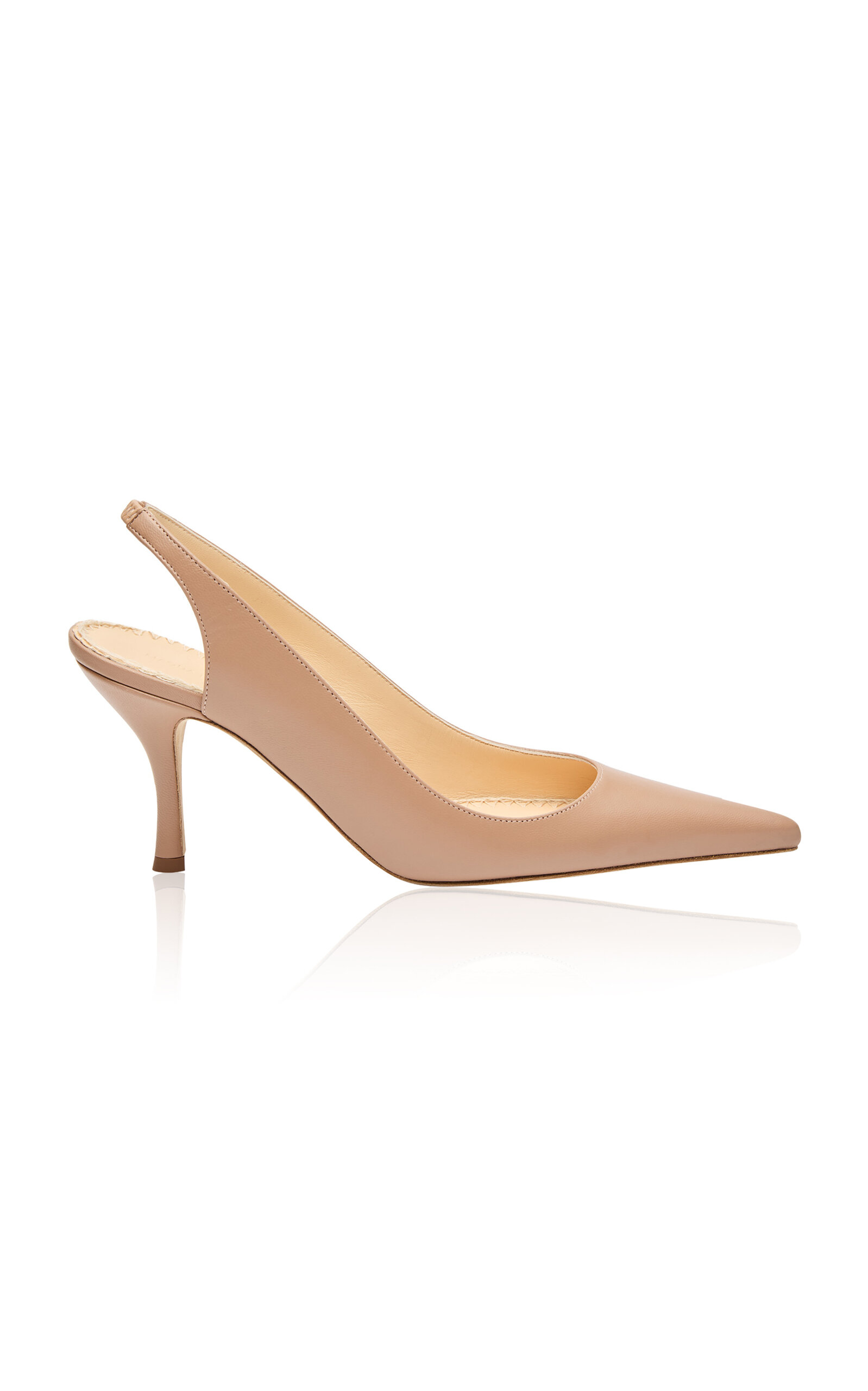 Re26 Low Slingbacks Nude Leather