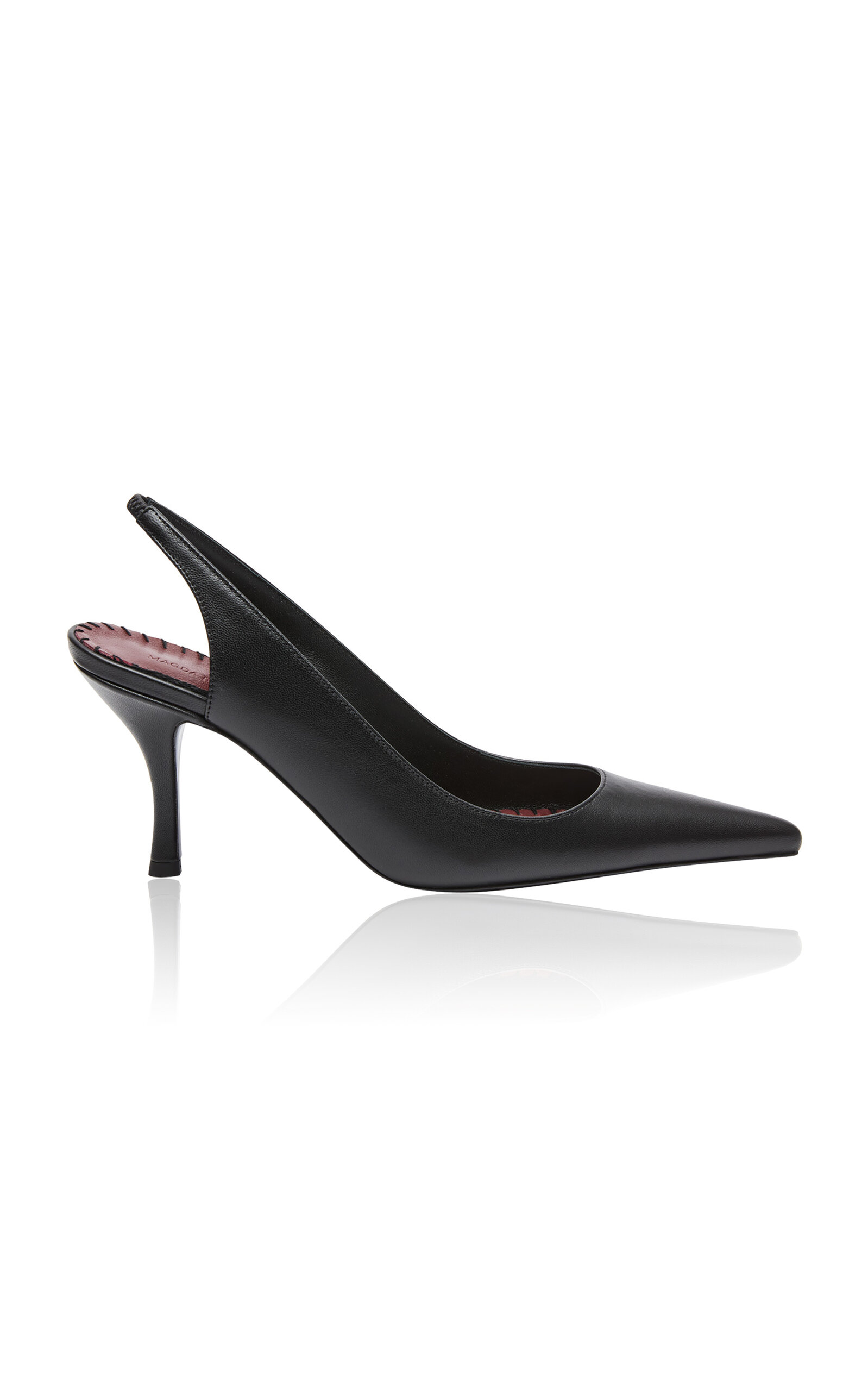 Magda Butrym Re26 Low Slingbacks Black Leather In Black