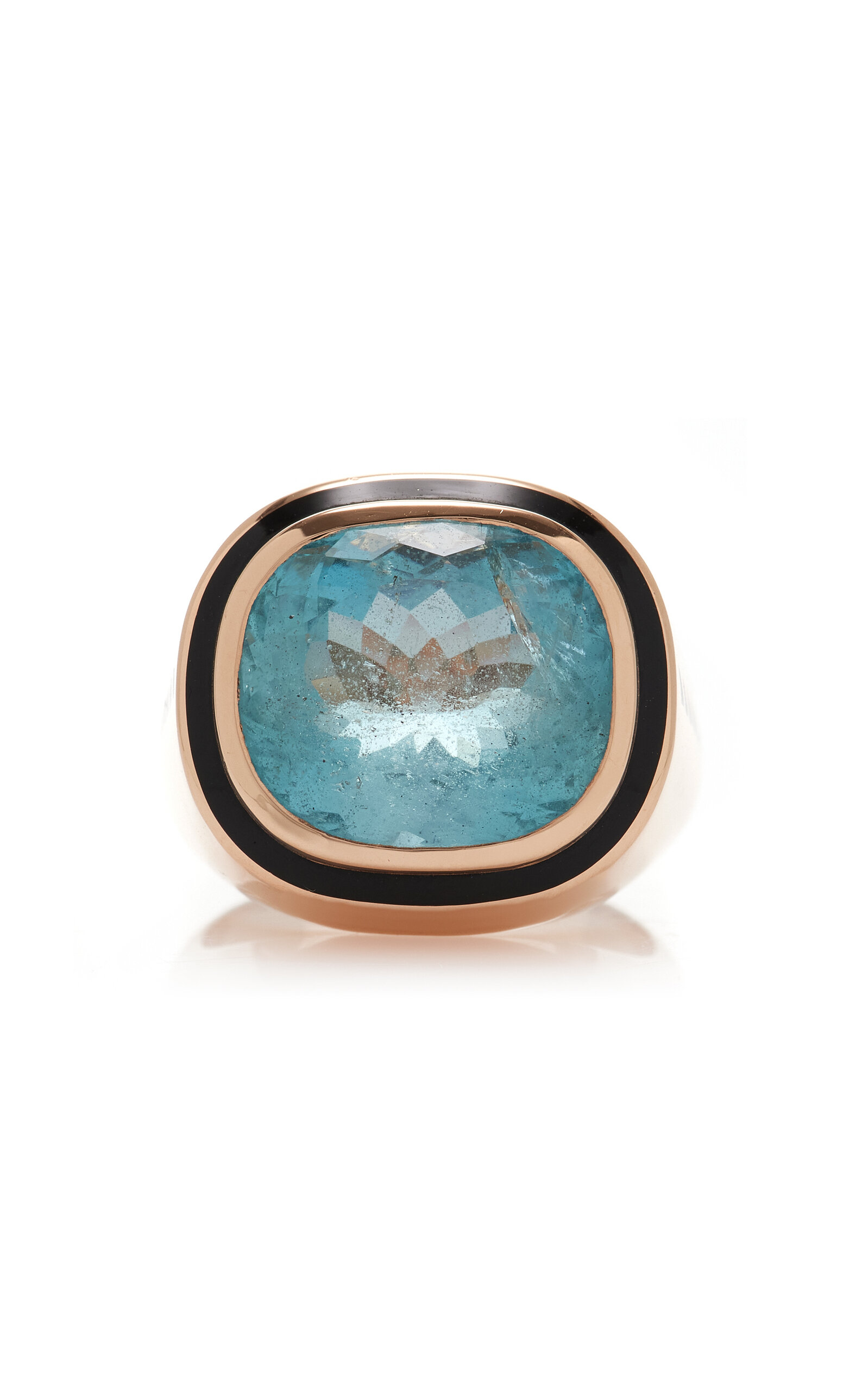 DEZSO BY SARA BELTRAN 18k Rose Gold Aquamarine Ring - Gold - US 6.5 - Only At Moda Operandi