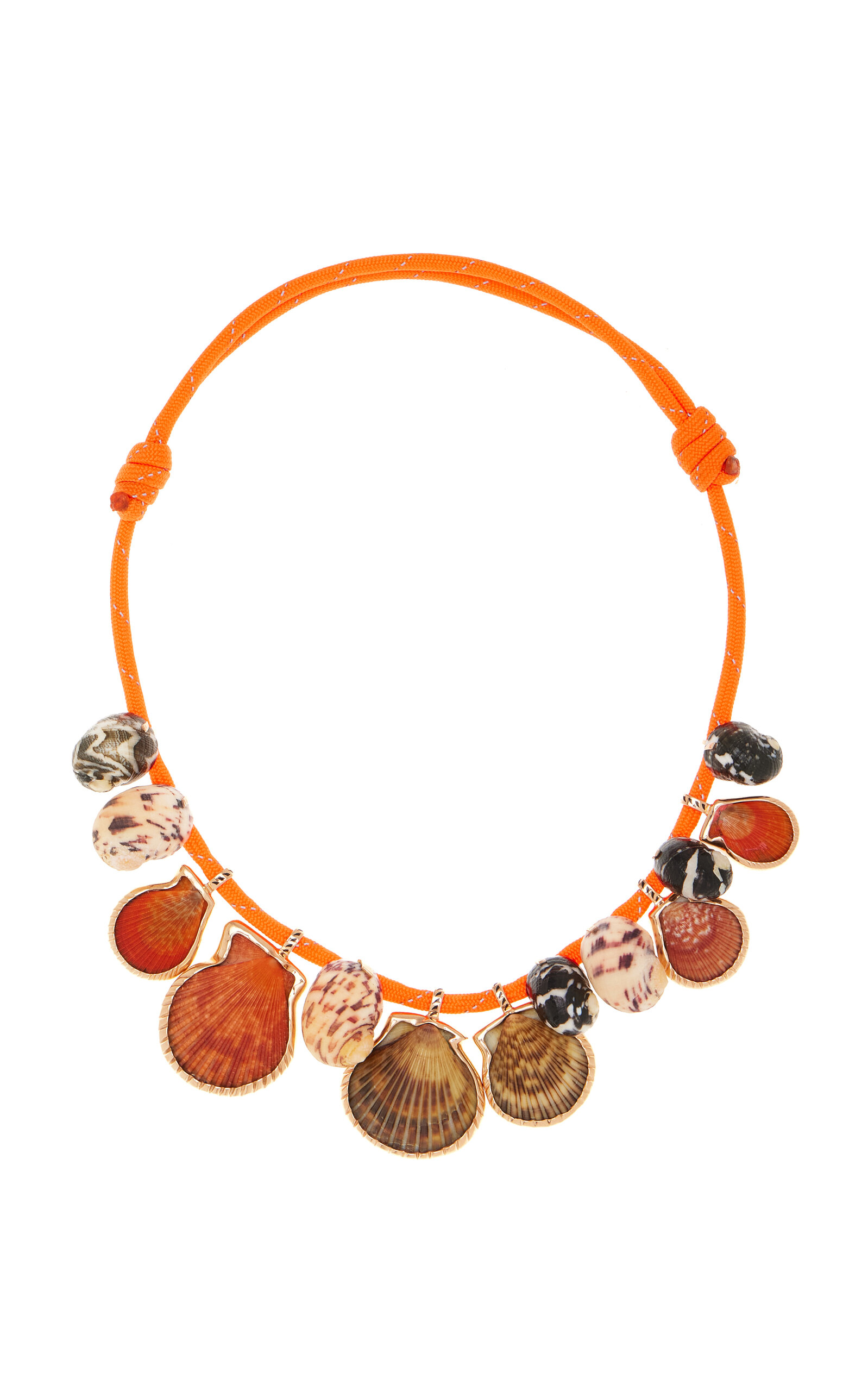 Dezso By Sara Beltran 18k Rose Gold Shells Necklace In Gold