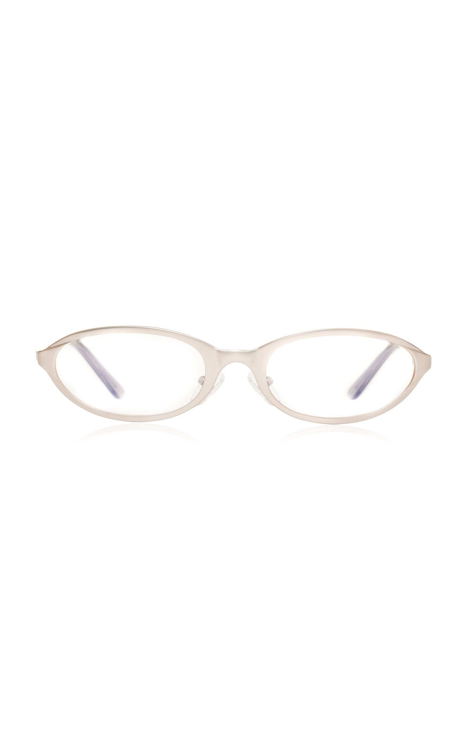 Bru Eyewear Poly Satinless Steeel Blue Light Glasses In Transparent