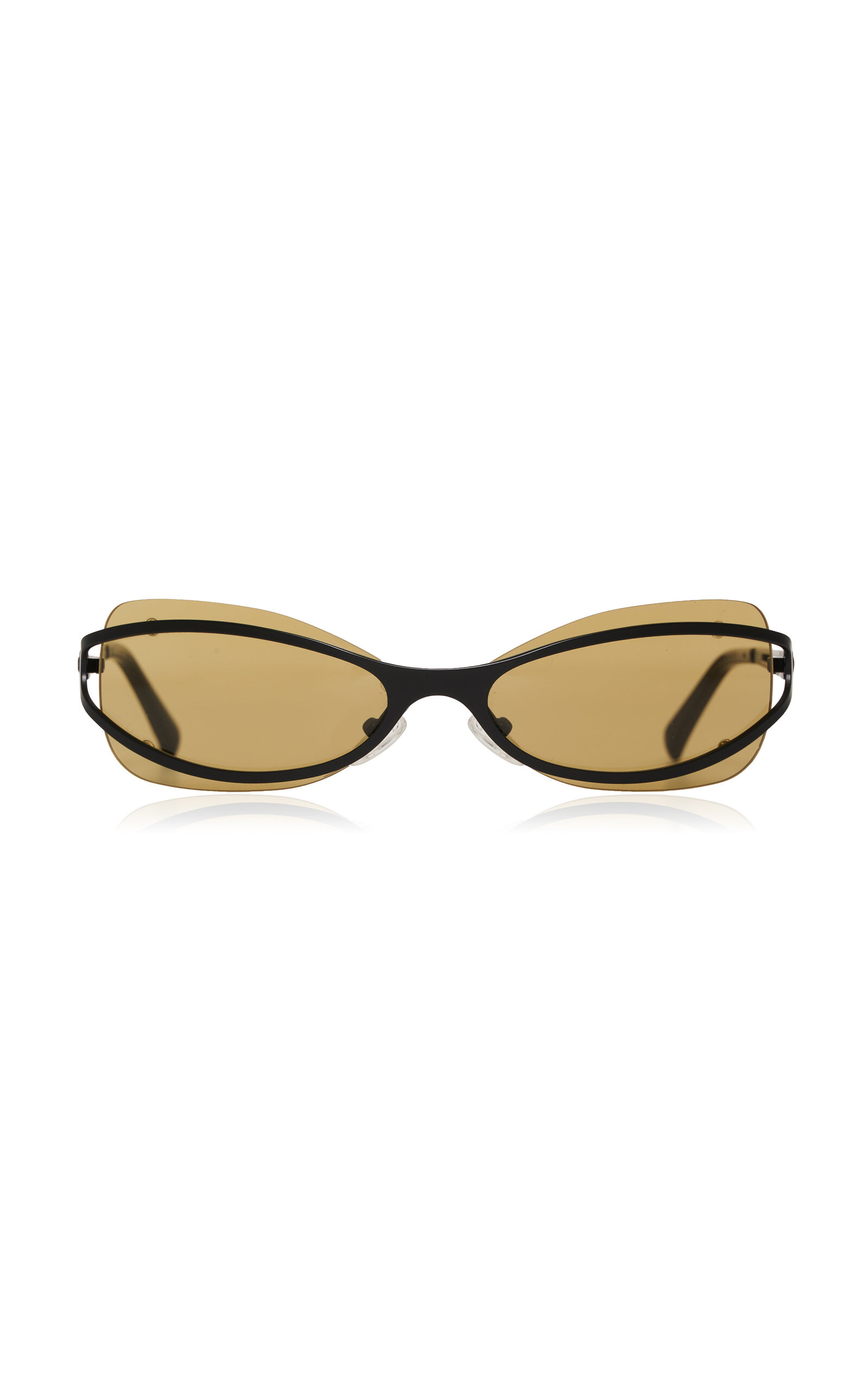 Bru Eyewear Cannon Satinless Steeel Sunglasses In Yellow
