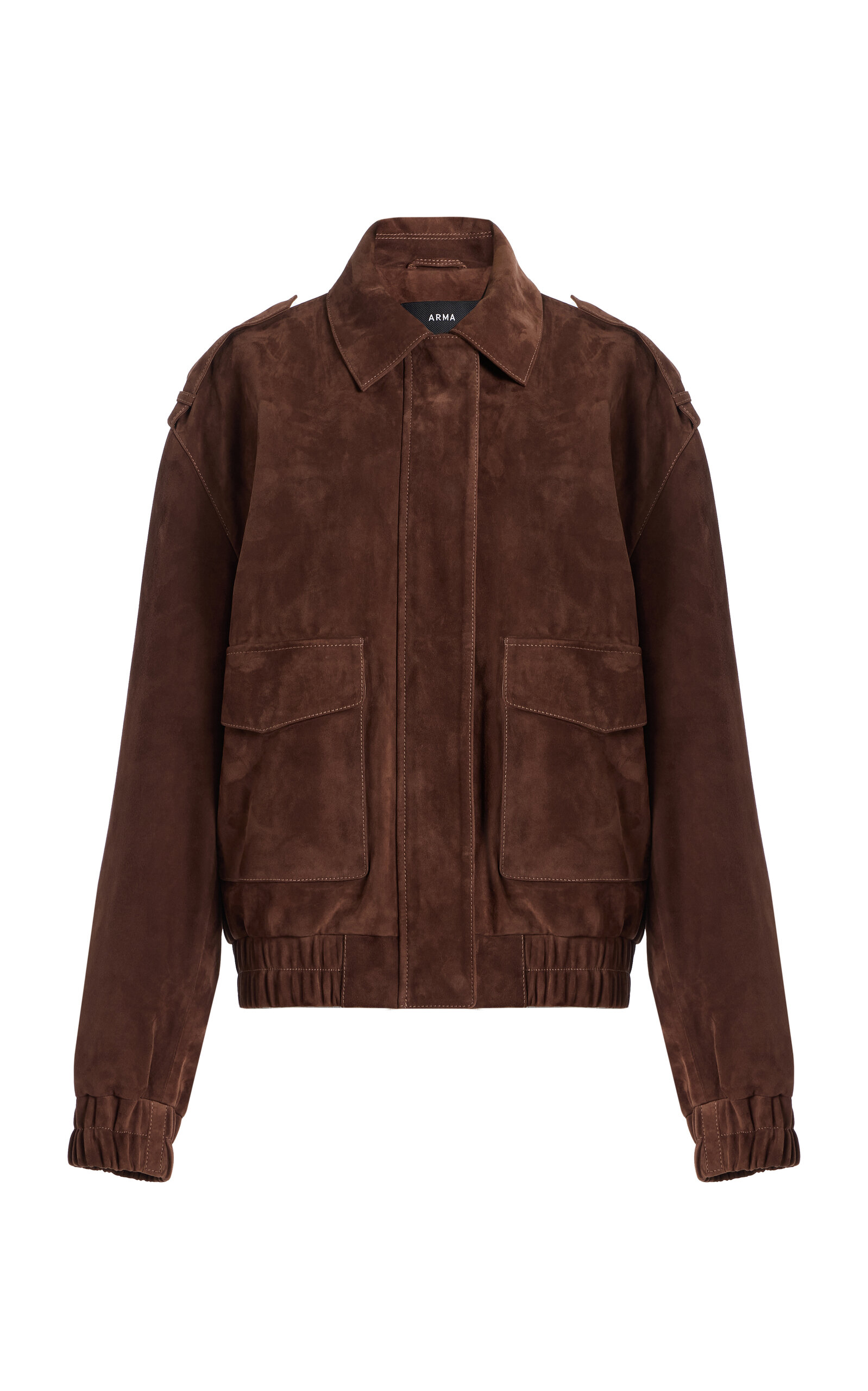 Arma Halti Suede Jacket In Brown