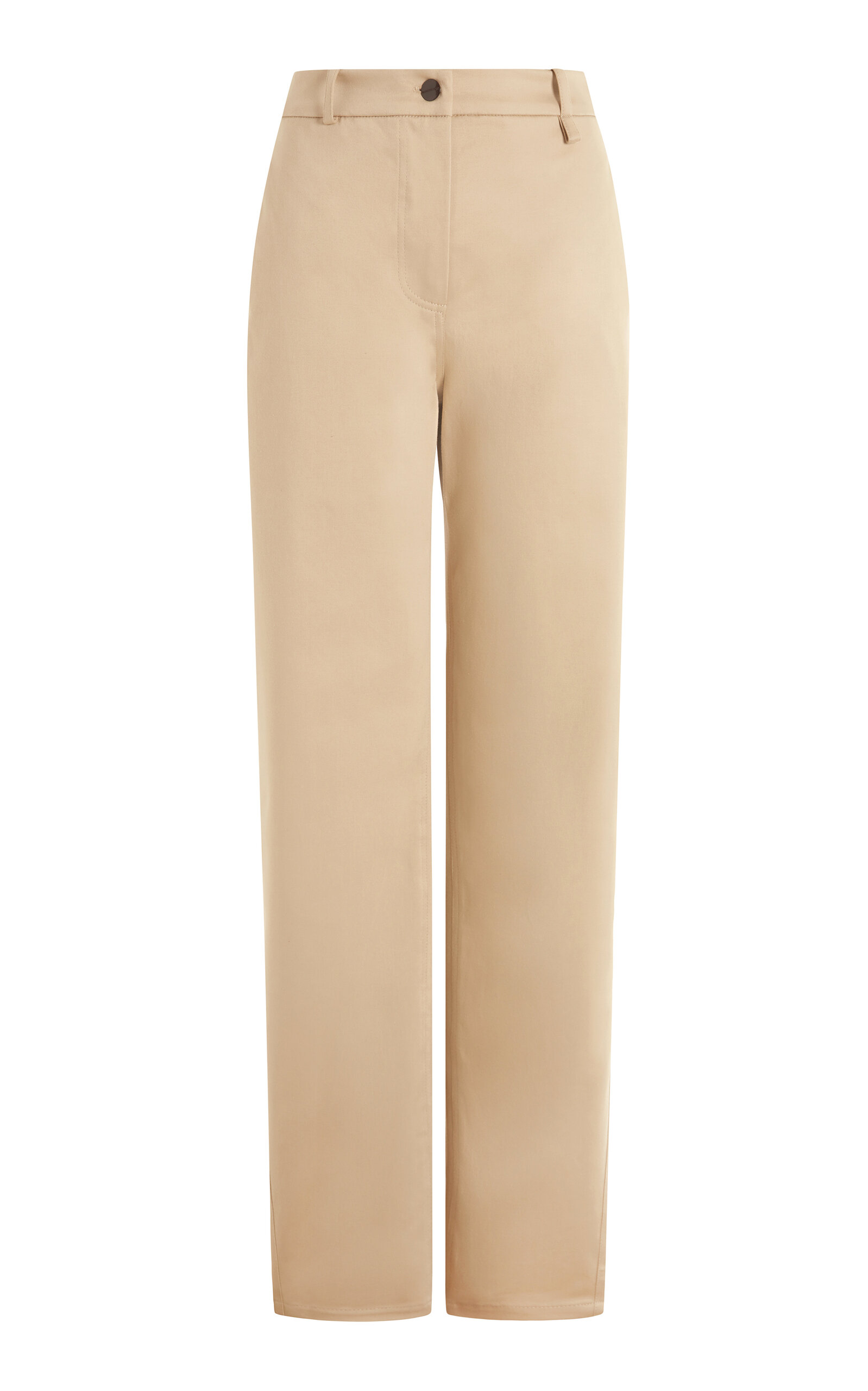 16arlington Junia Mid-rise Cotton-sateen Pants In Nude