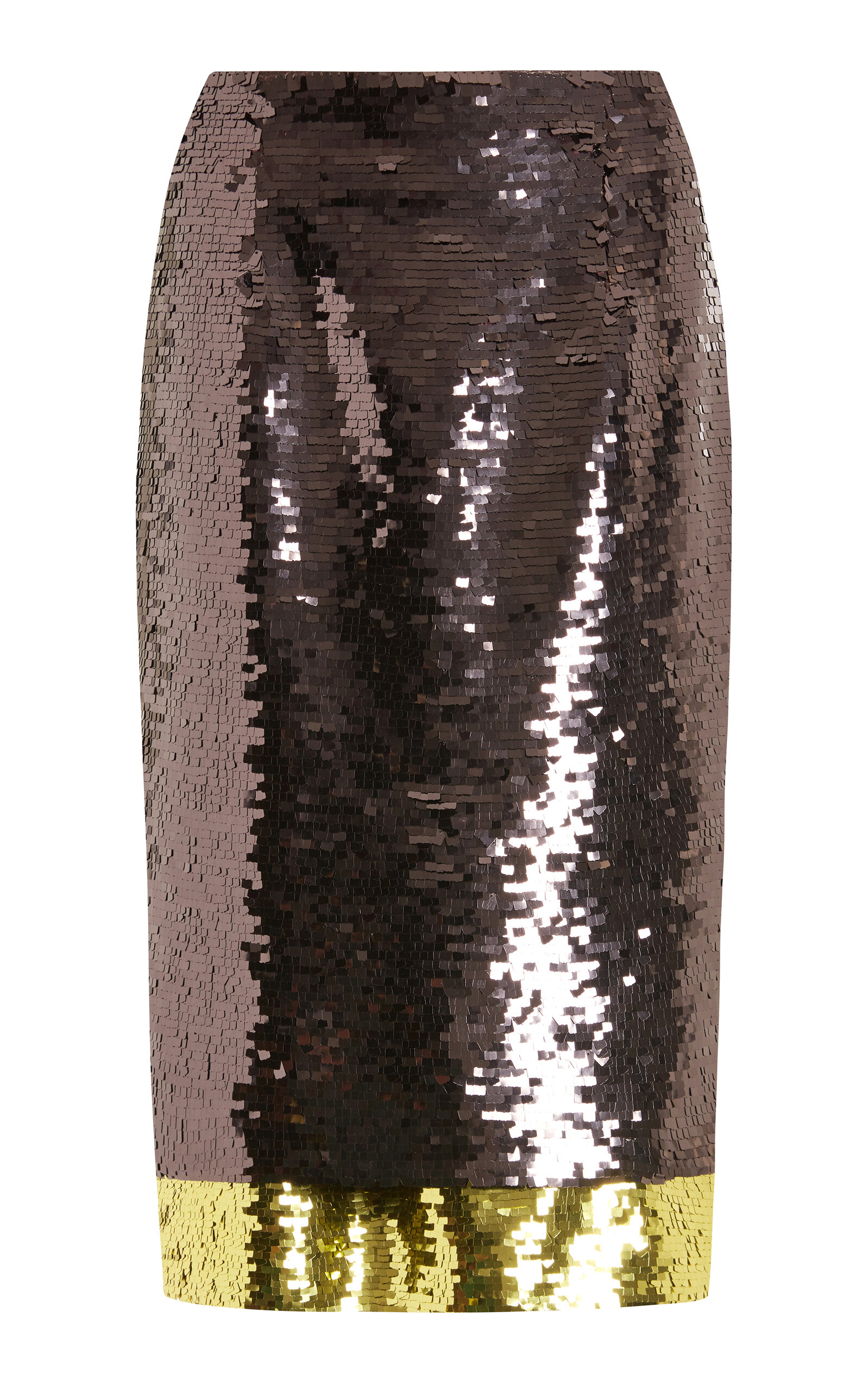 16arlington Nyla Two-tone Sequined Midi Skirt In Multi