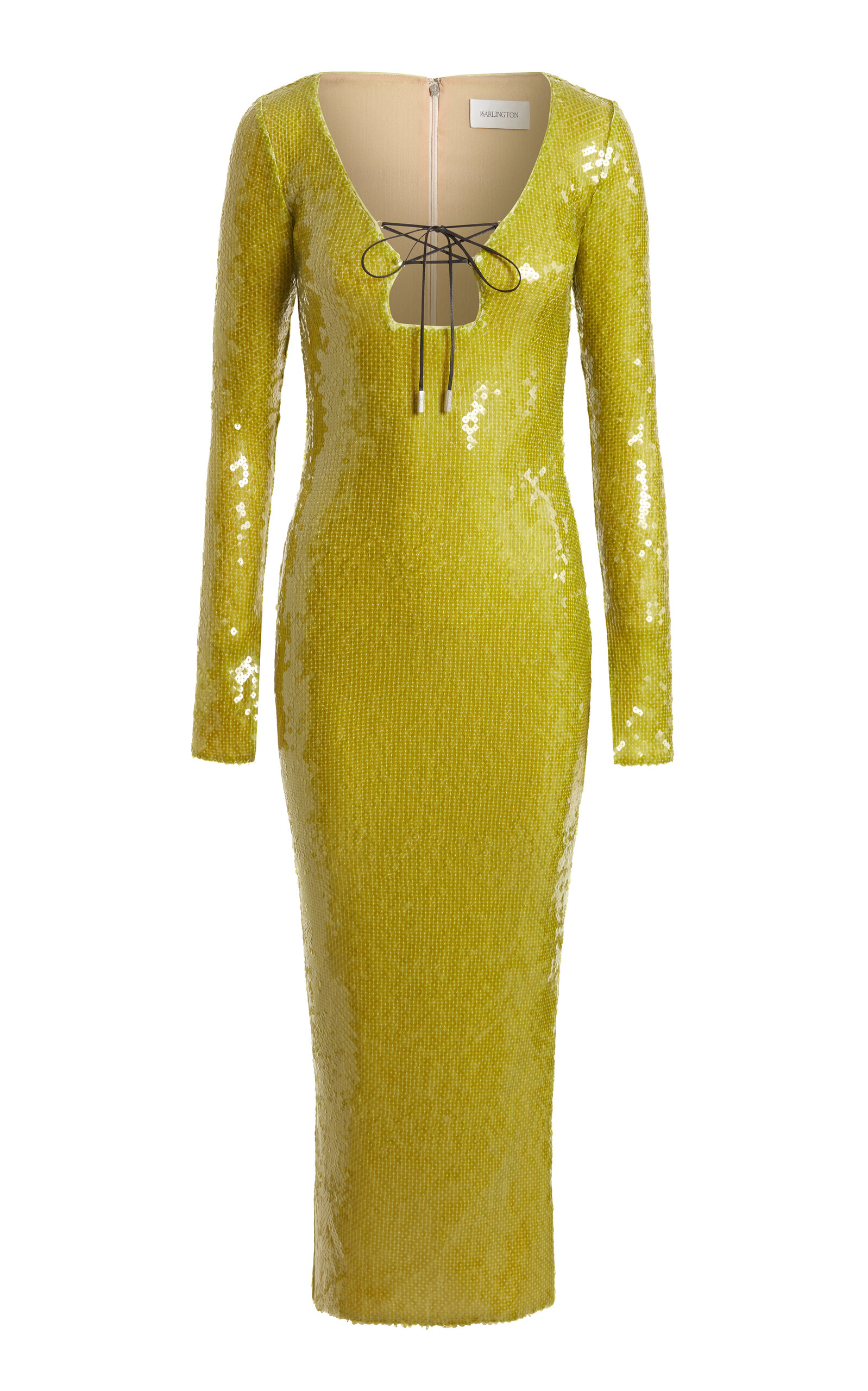 16arlington Solaria Sequined Midi Dress In Green