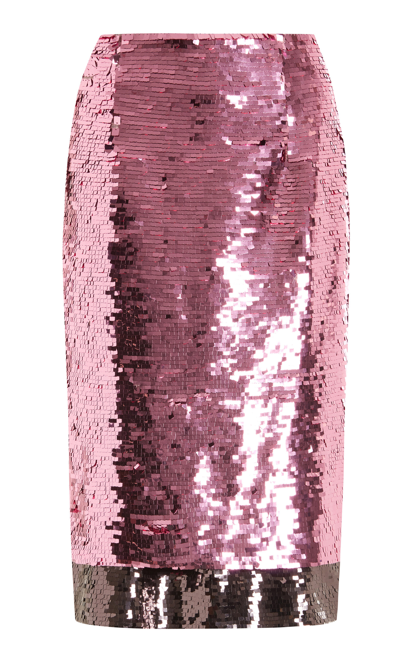 16arlington Nyla Two-tone Sequined Midi Skirt In Multi