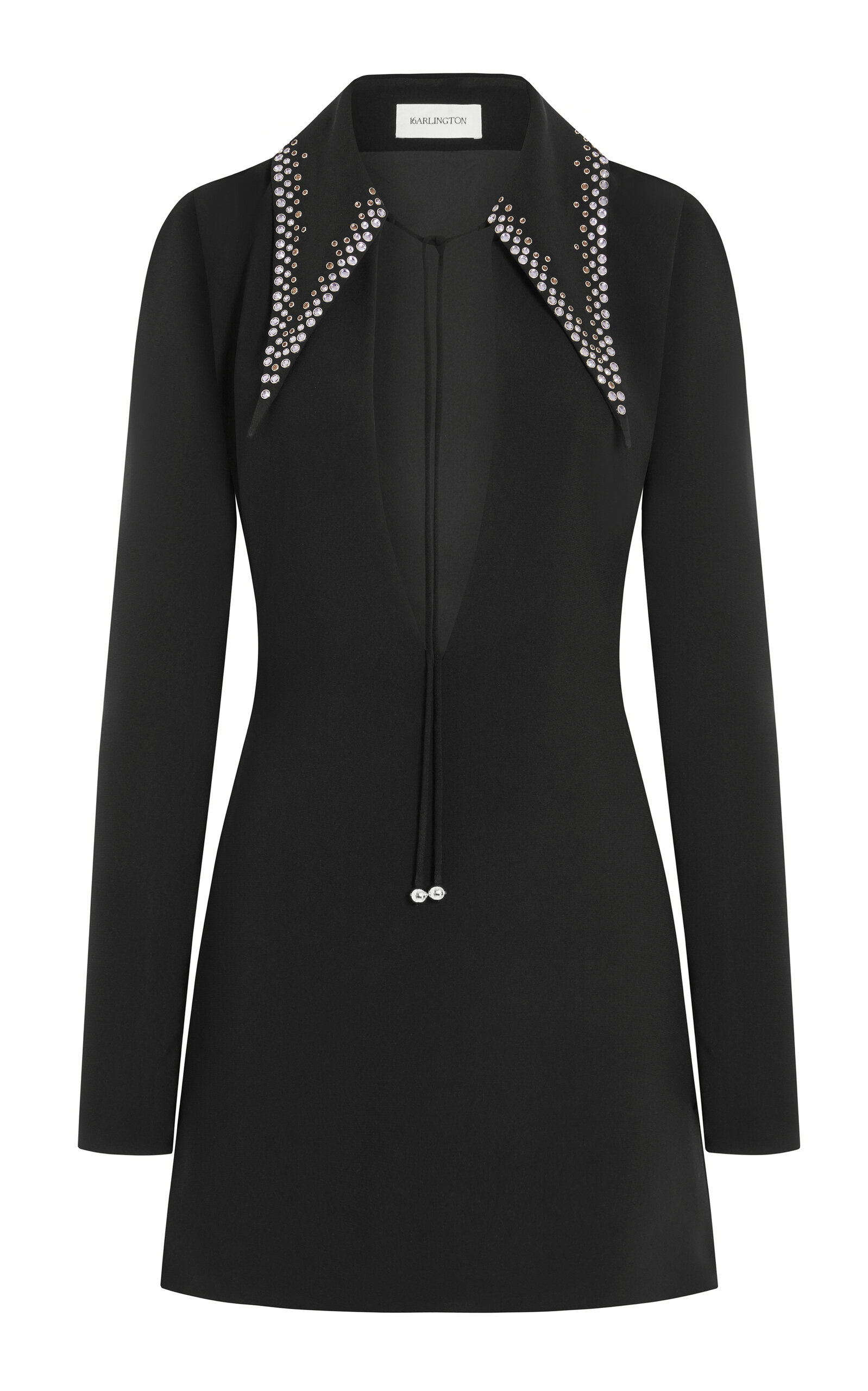16arlington Imre Embellished Crepe Mini Dress In Black
